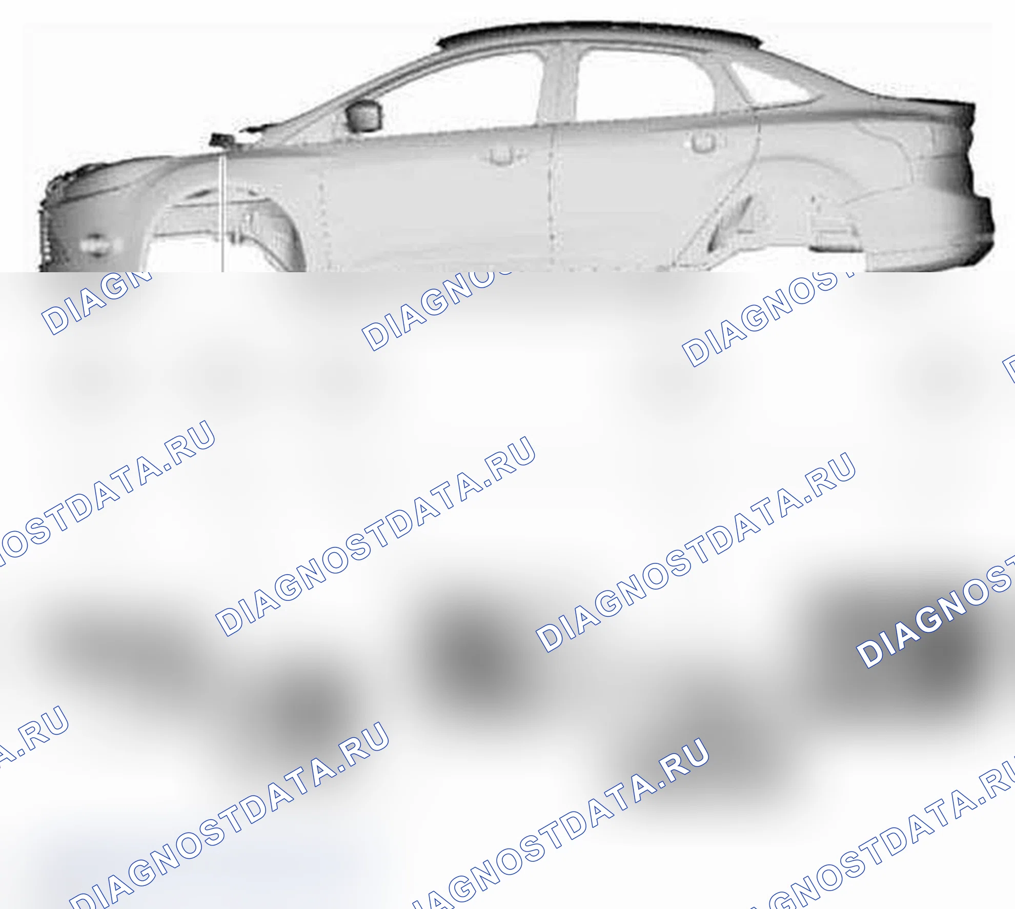 Рис. 79: Размеры базовой высоты - 4-дверь седан. Ford Focus III