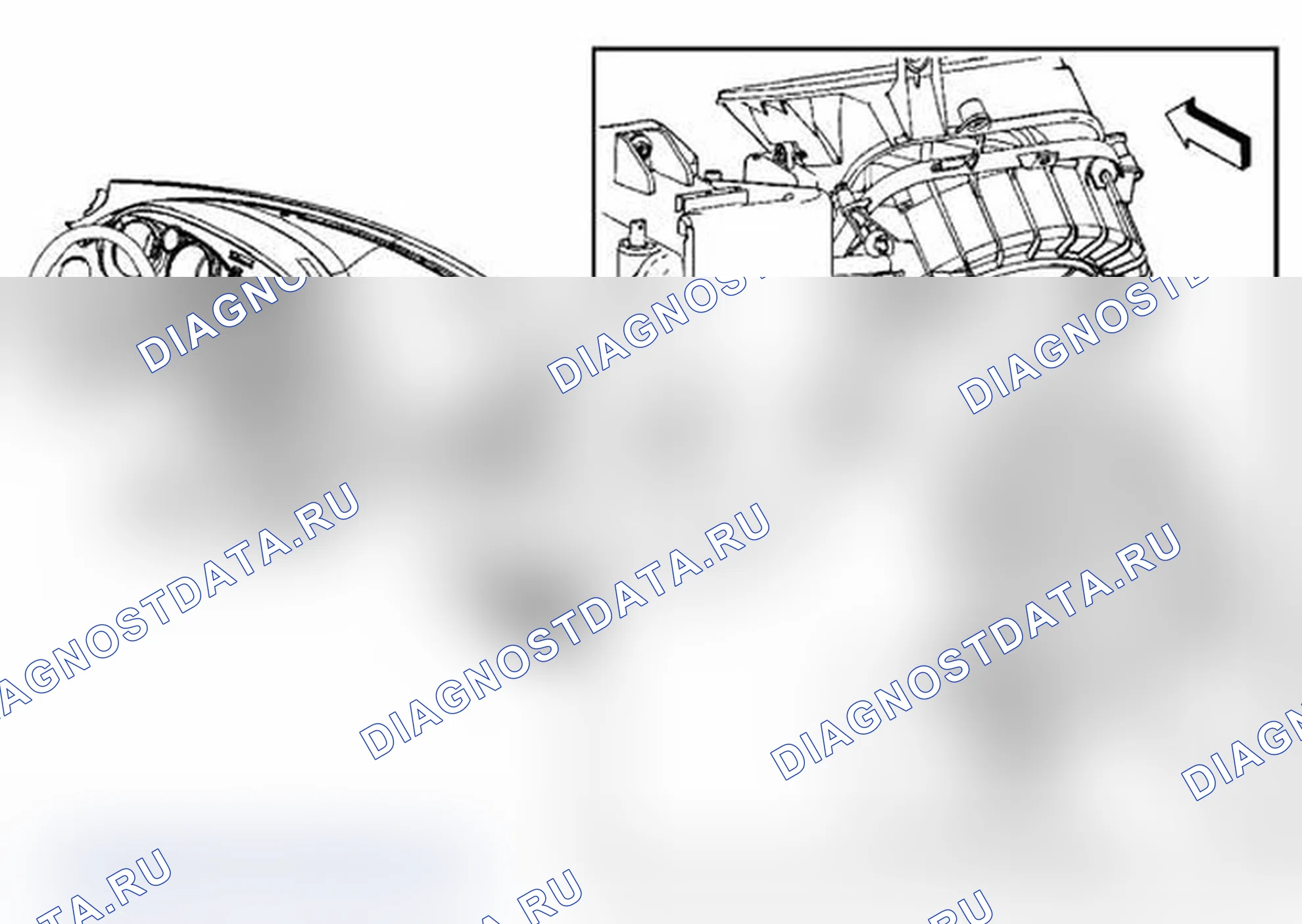 Рис. 24: Замена электродвигателя воздуходувки. Pontiac Solstice I final