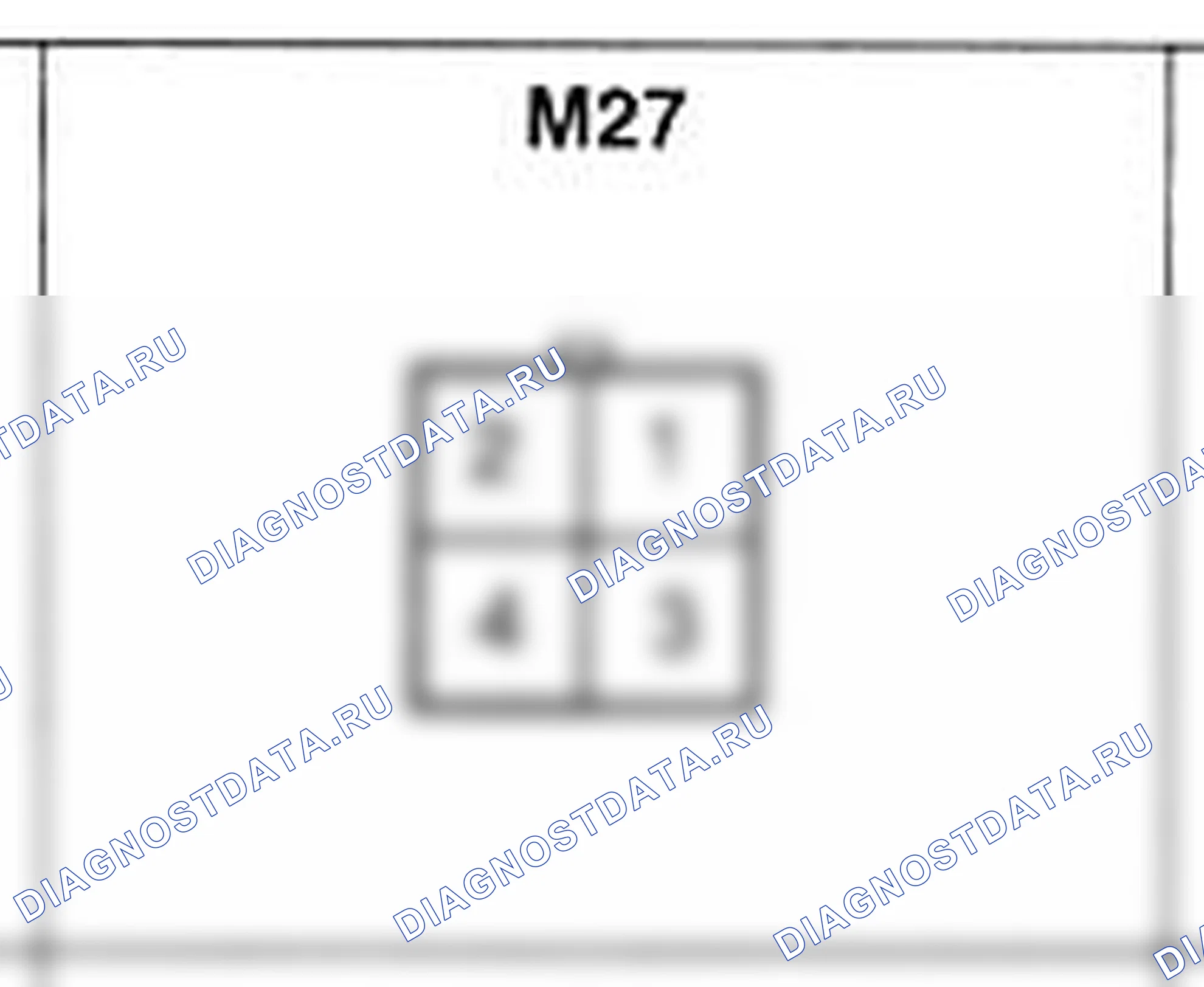 Распиновка разъёма M27 — основного жгута. Hyundai Atos MX