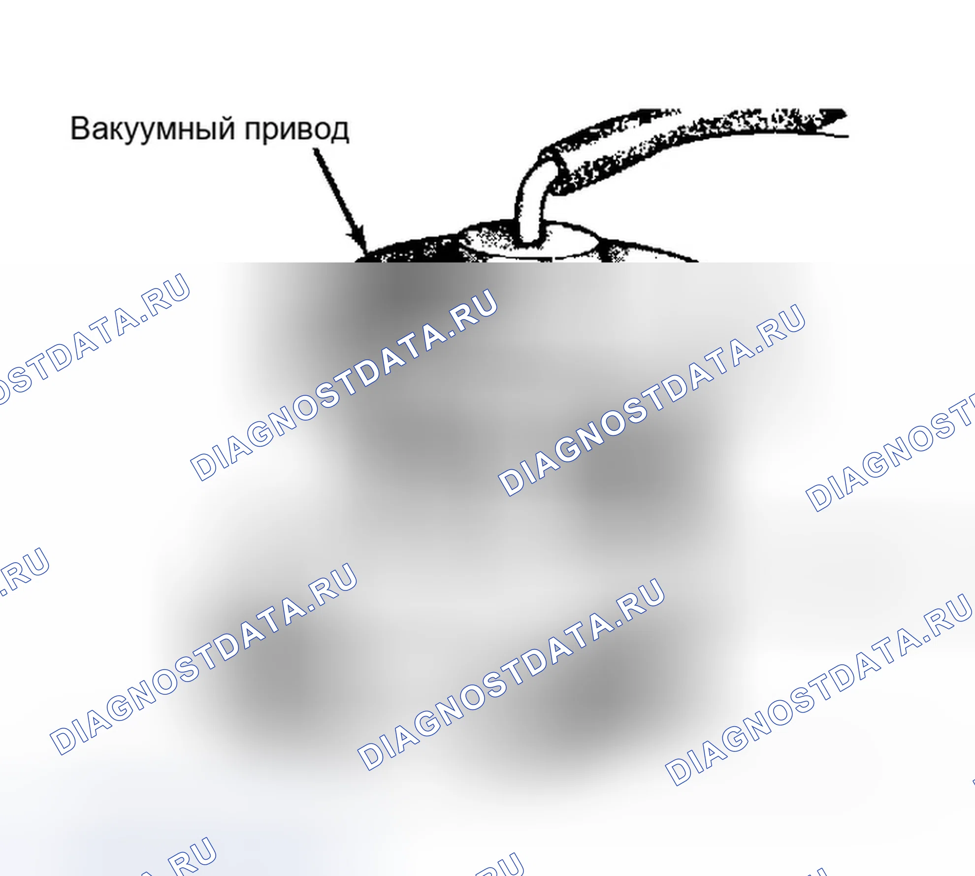 Рис. 49: Вакуумные часы рециркуляция отработавших газов для контроля движения штока клапана рециркуляция отработавших газов во время испытаний.. Dodge Ram Van II