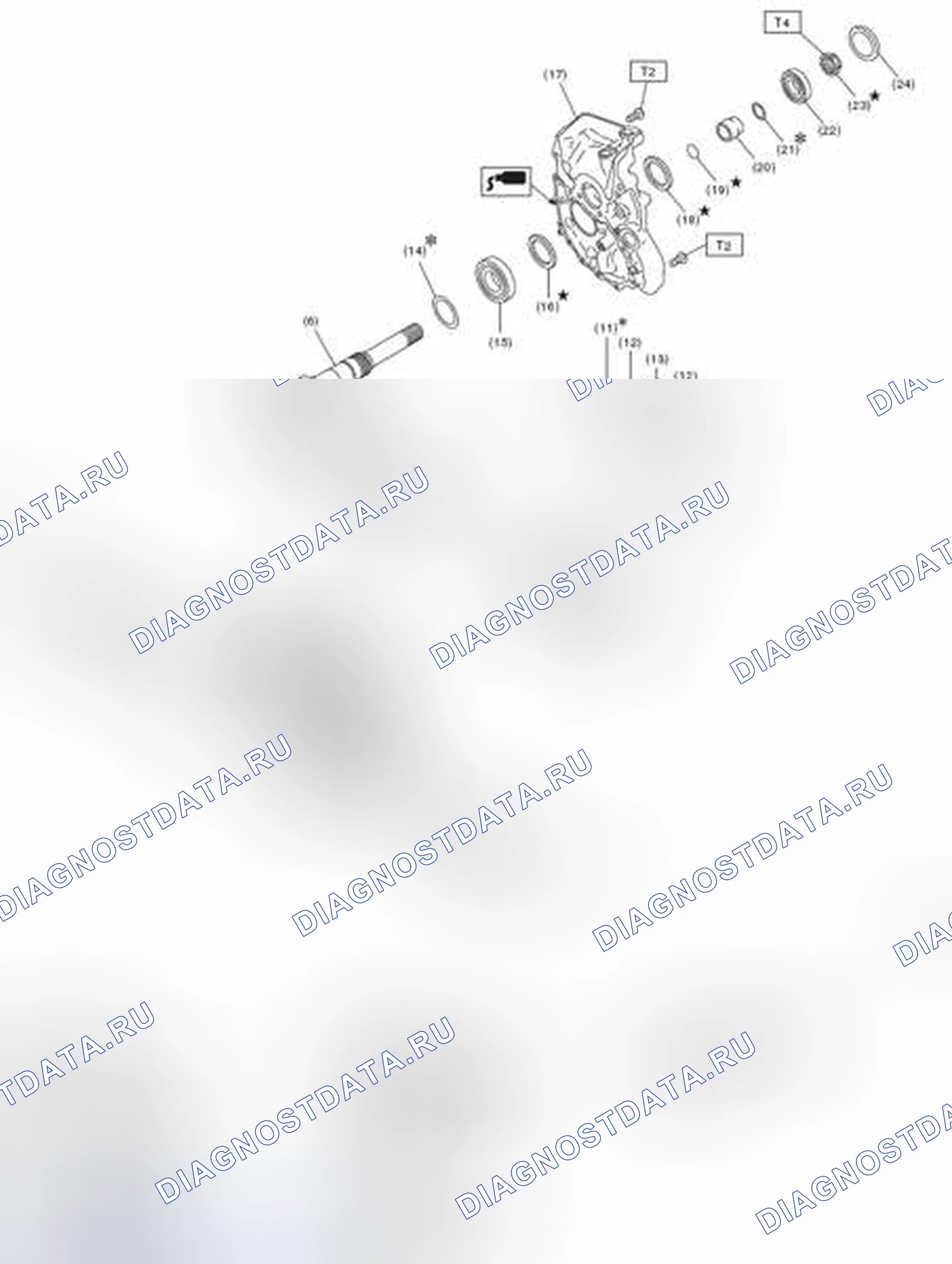 Рис. 583: ПЕРЕДНИЙ ДИФФЕРЕНЦИАЛ. Subaru Outback BR рестайлинг