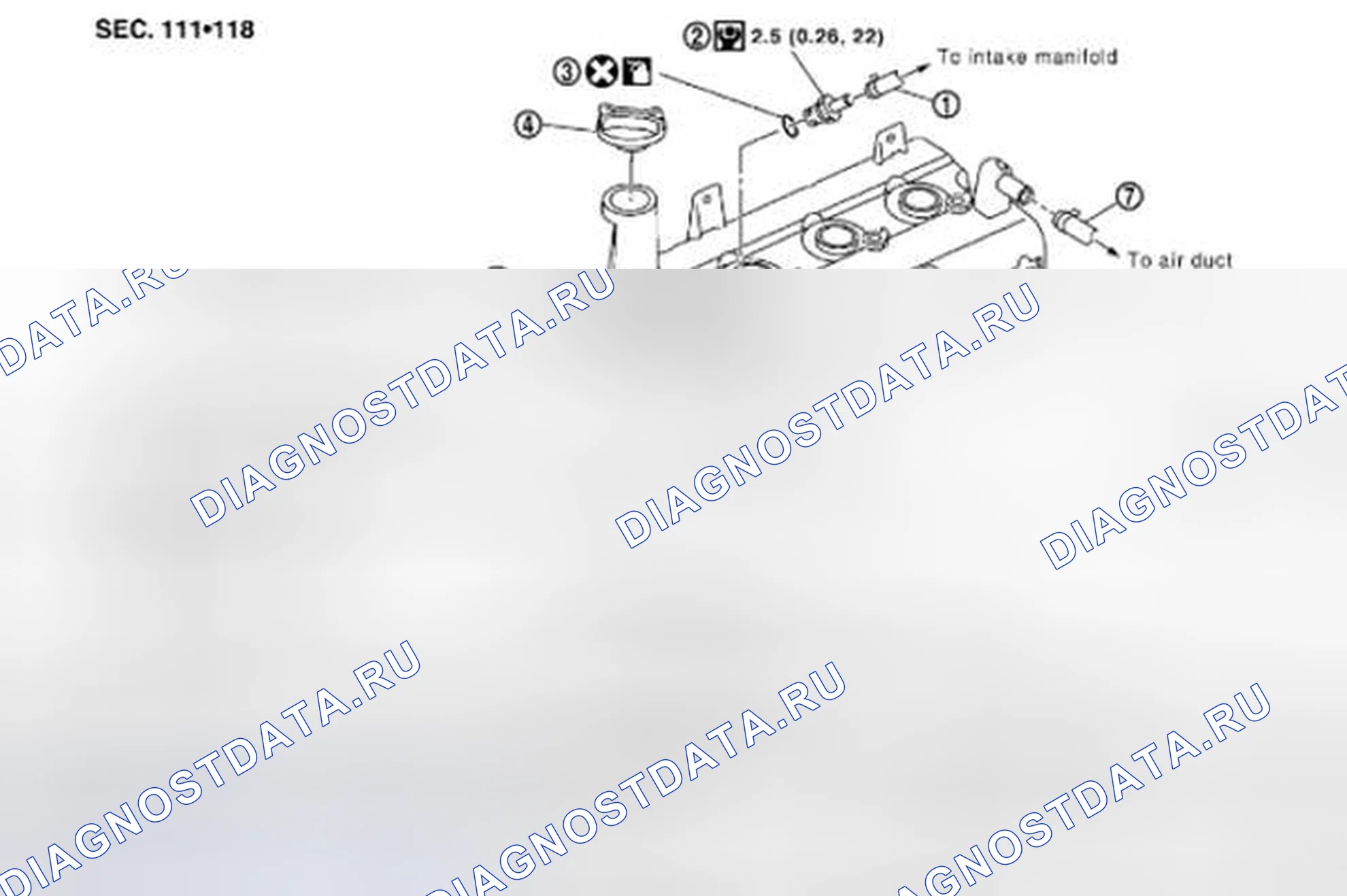 Рис. 22: Крышка коромысла: вид в разобранном виде. Suzuki Equator I