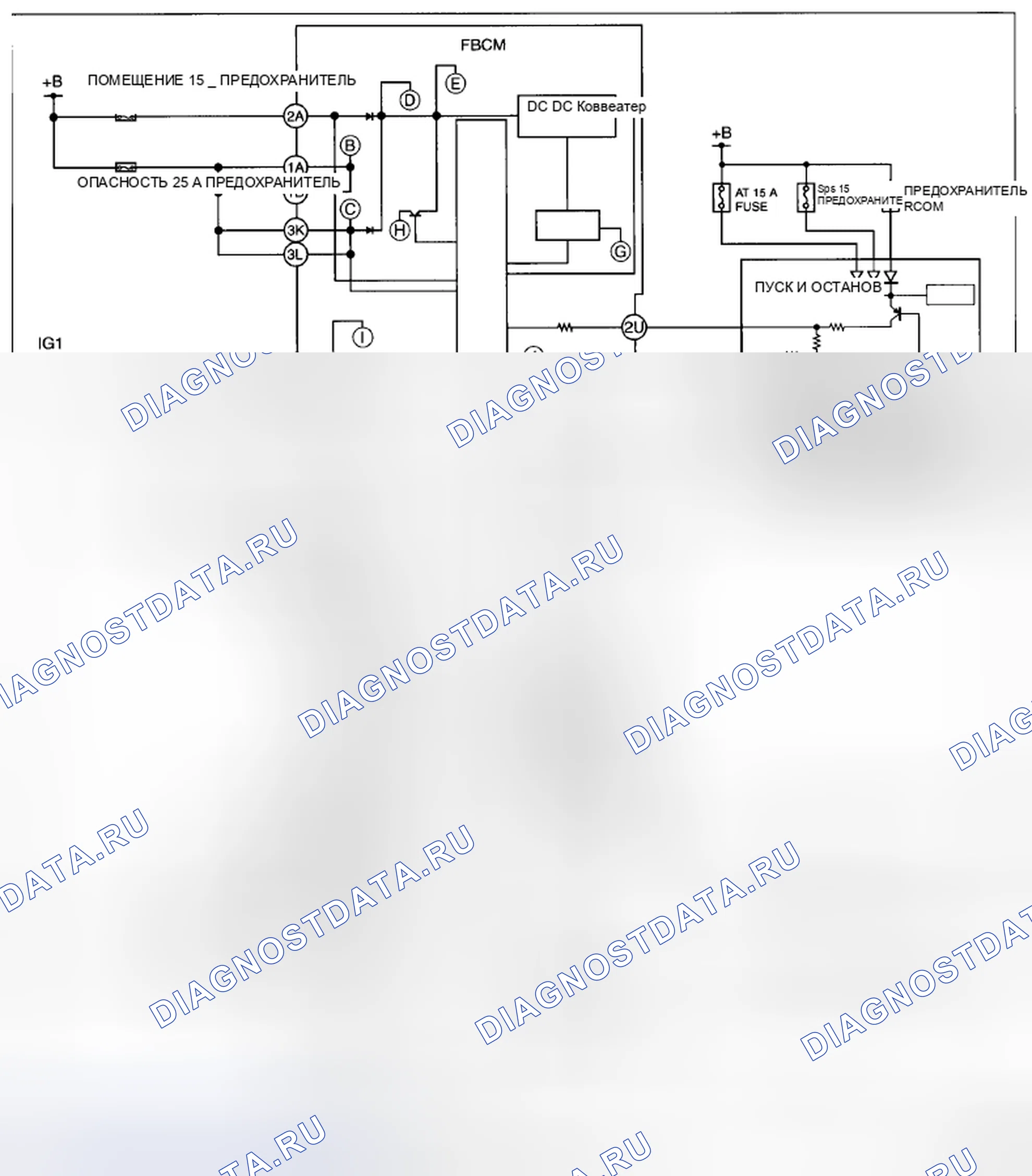 Рис. 67: Бортовая диагностика (FBCM) - электросхема (3 из 6). Mazda CX-5 I