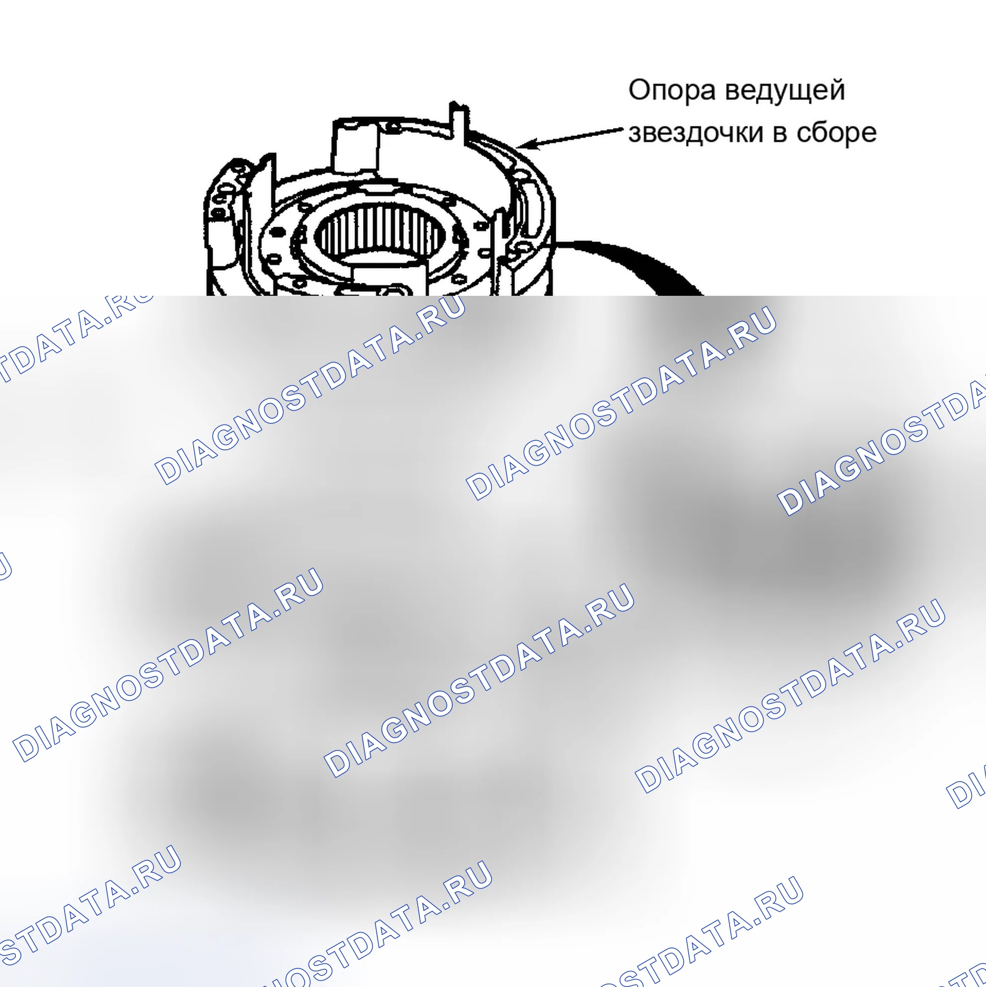 Рис. 52: ОПОРА ВЕДОМОЙ ЗВЕЗДОЧКИ В СБОРЕ. Chevrolet Impala VIII