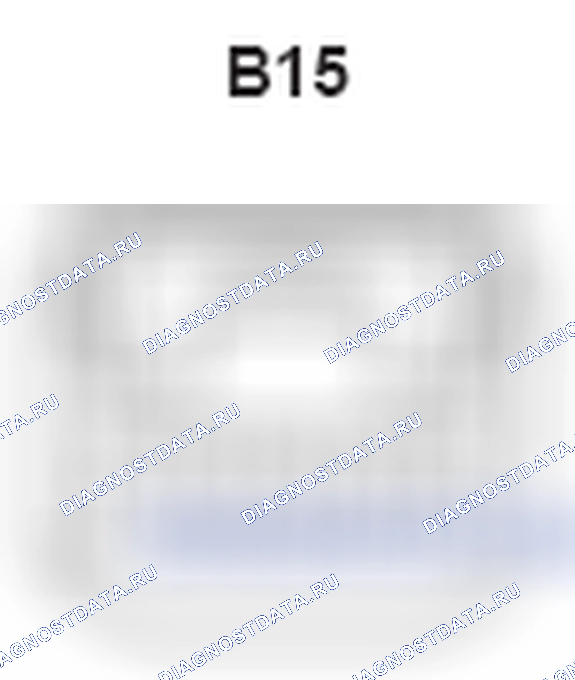 Рис. 425: Пряжка Sw Rh, вид с торца разъема (B15). Lexus GX J120