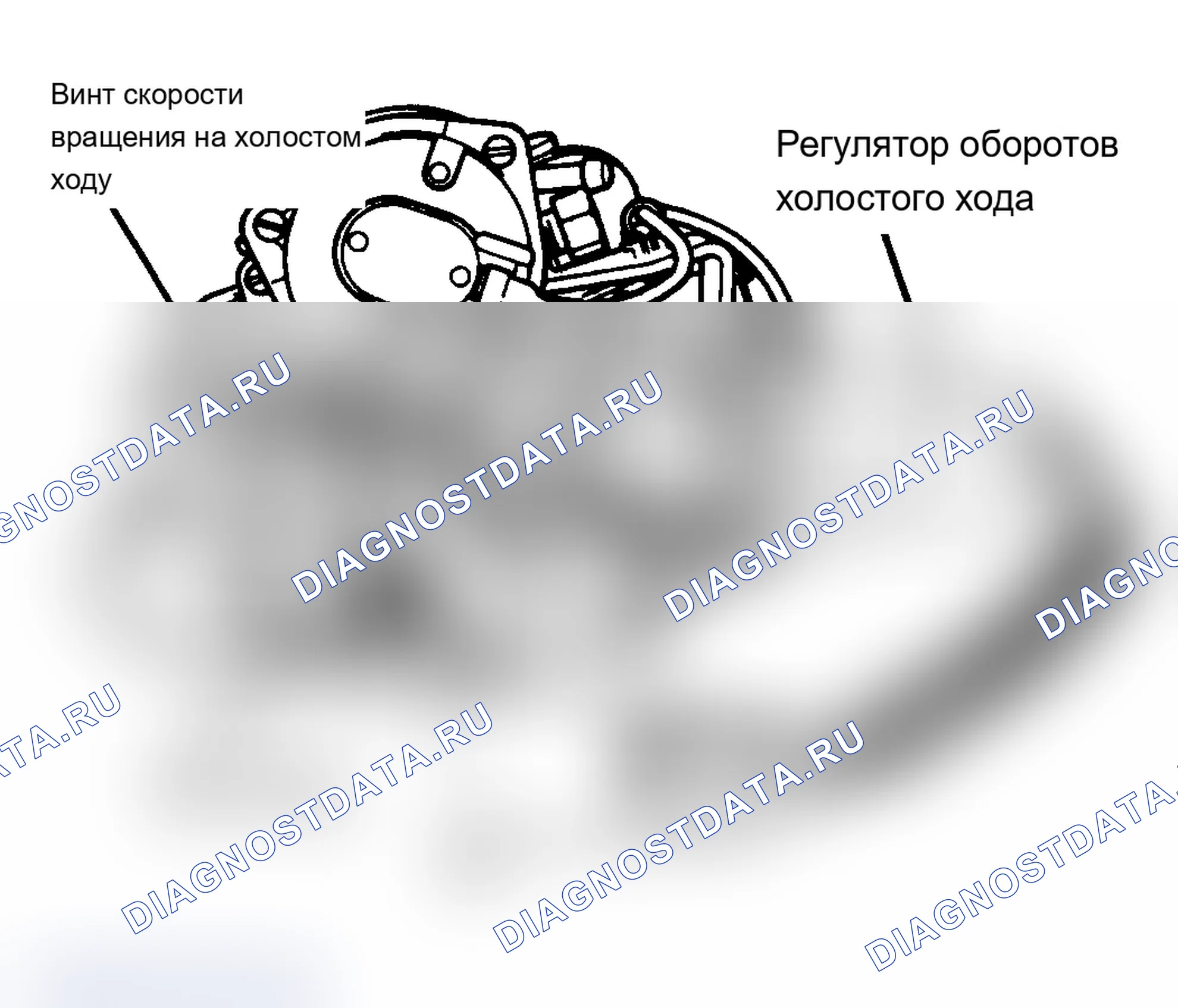 Рис. 8: Точки регулировки для 1-Bbl YFA Карбюратор на двигателях малой мощности (используйте шестигранный ключ для регулировки оборотов холостого хода). Ford Cab & Chassis Ranger 