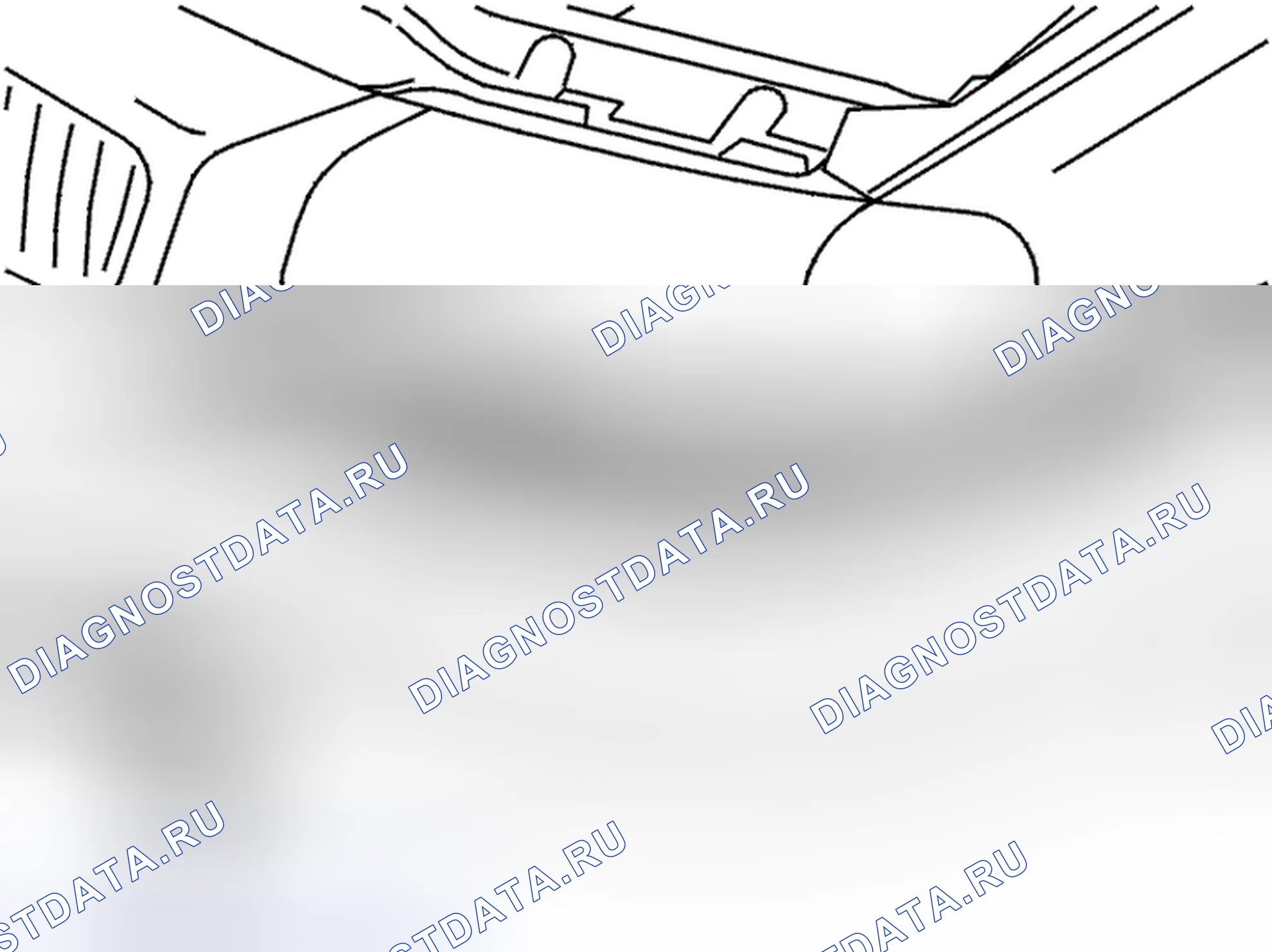 Рис. 320: Замена накладки бампера. Volvo S60 I