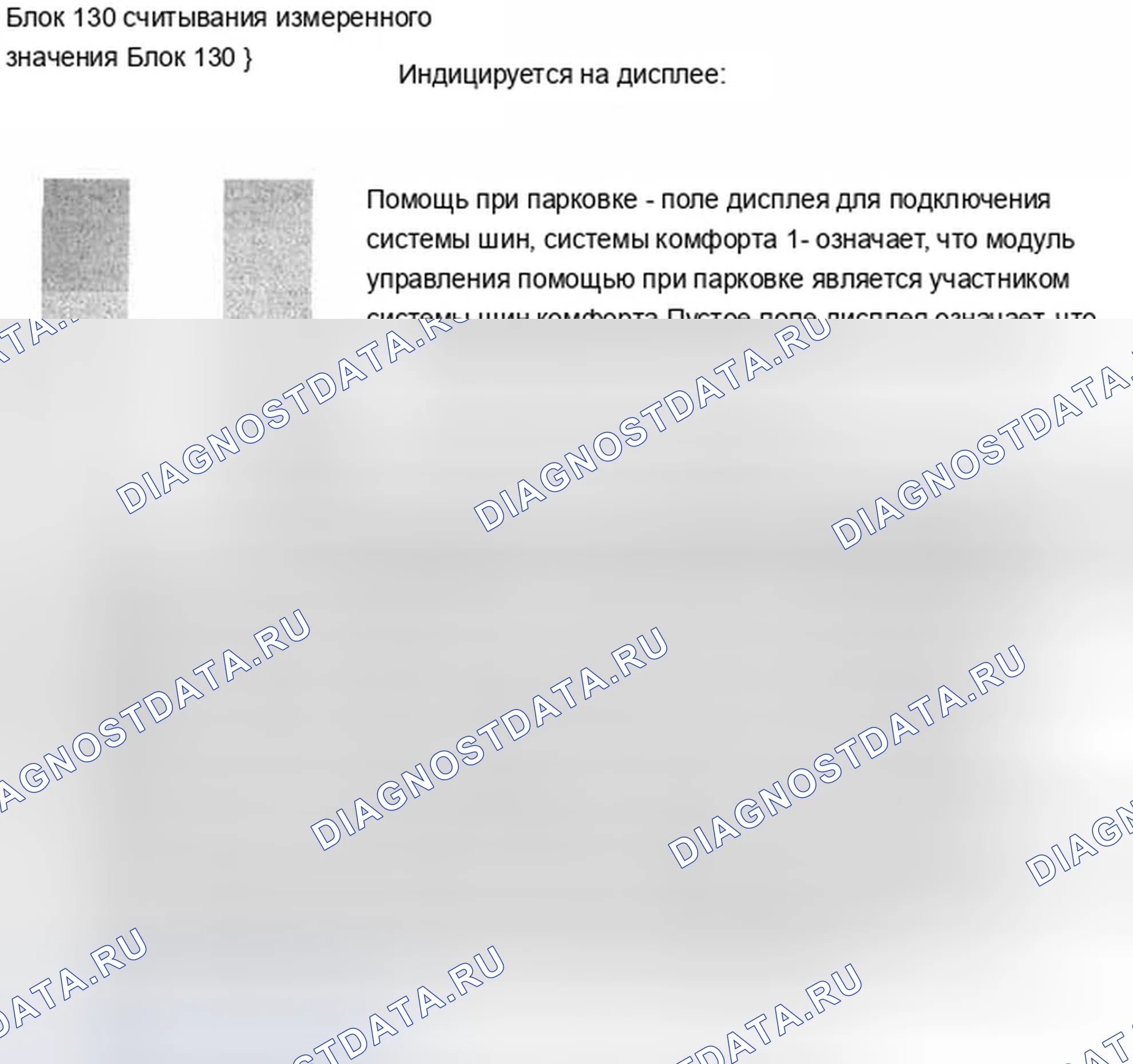 Рис. 13: Блок 130 измеряемых величин. Audi A8 D3