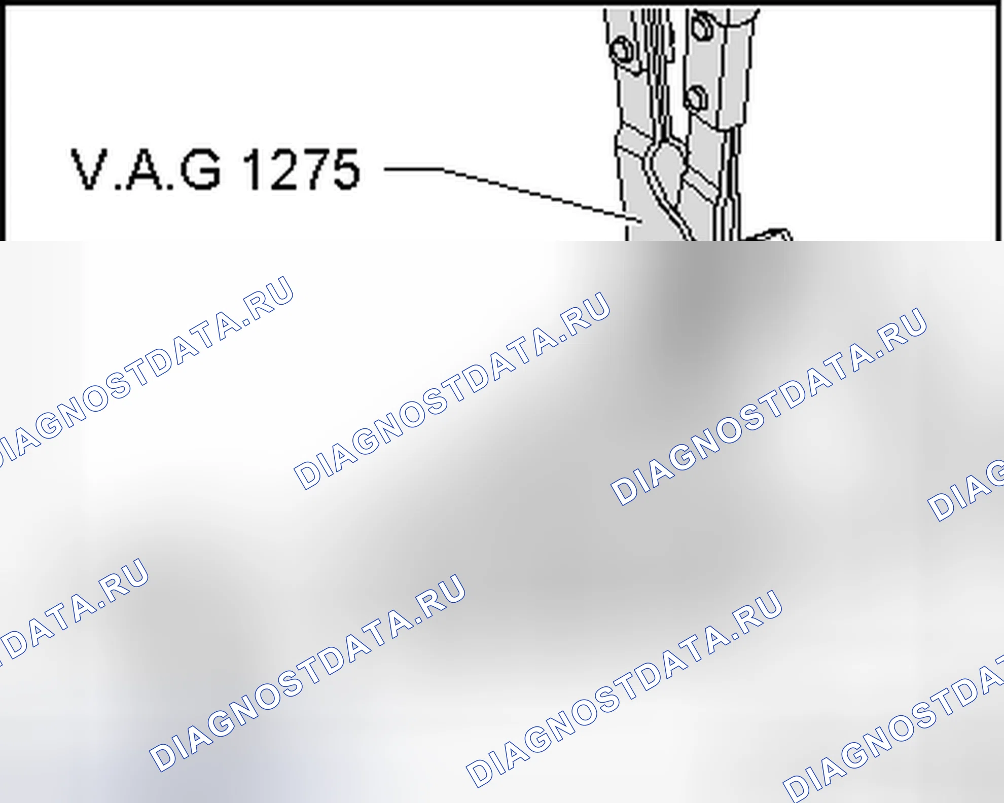 Рис. 116: НАТЯЖНОЙ ЗАЖИМ С ИСПОЛЬЗОВАНИЕМ V.a.g 1275.. Volkswagen Jetta V