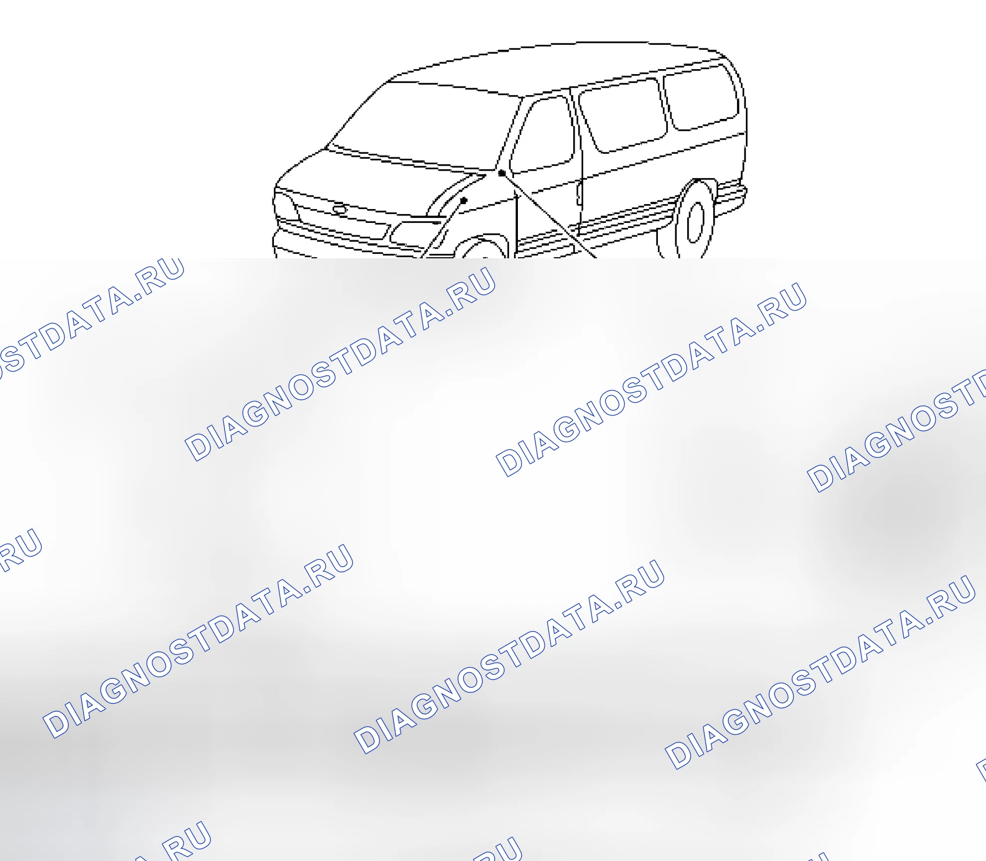 Рис. 1: Расположение компонентов. Ford Econoline E150 