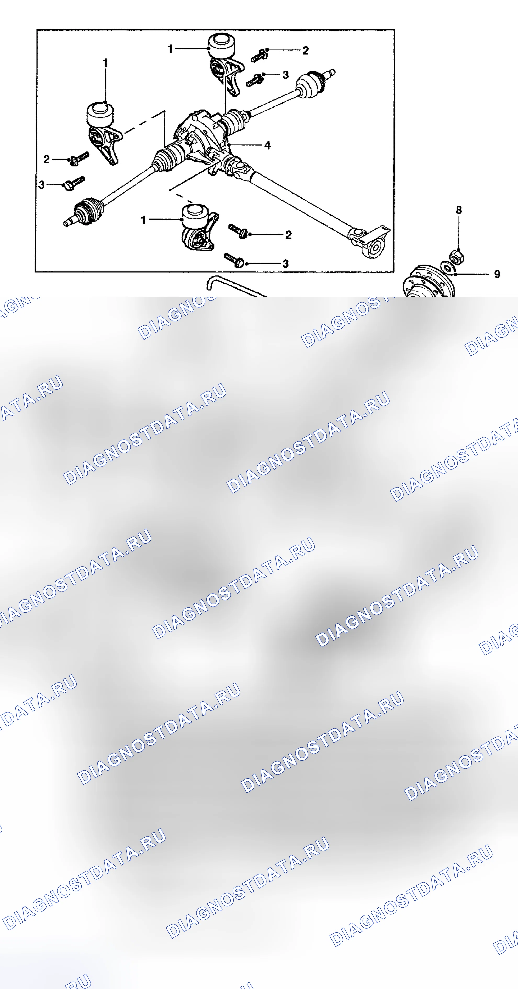 Рис. 47: ЗАДНИЙ ДИФФЕРЕНЦИАЛ. Land Rover Freelander L314
