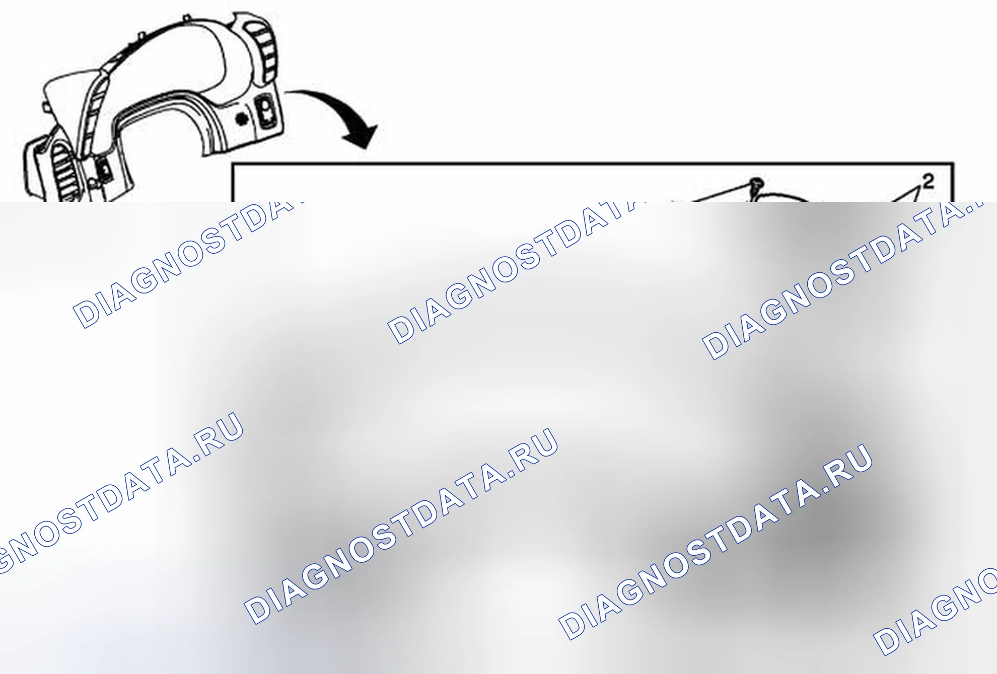 Рис. 34: Замена переключателя дисплея Head Up. Chevrolet Corvette C6
