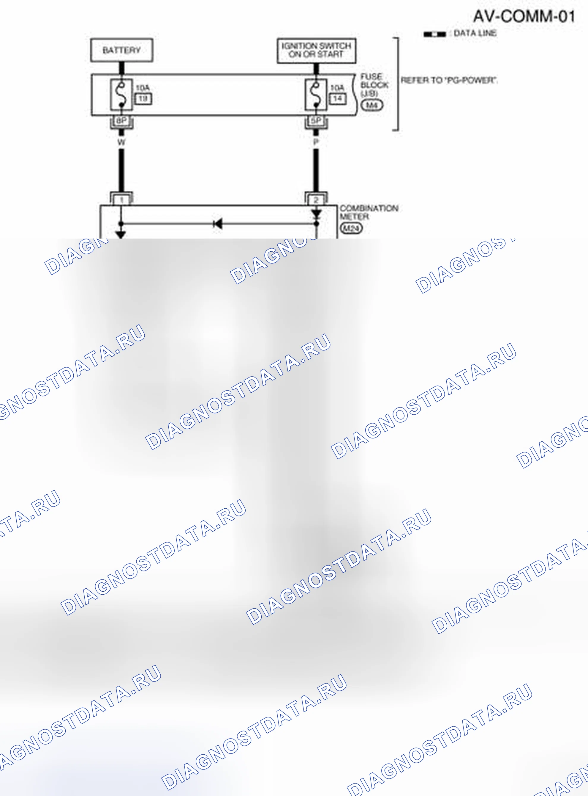 Рис. 32: электросхема - Av-COMM-01. Nissan Sentra B16