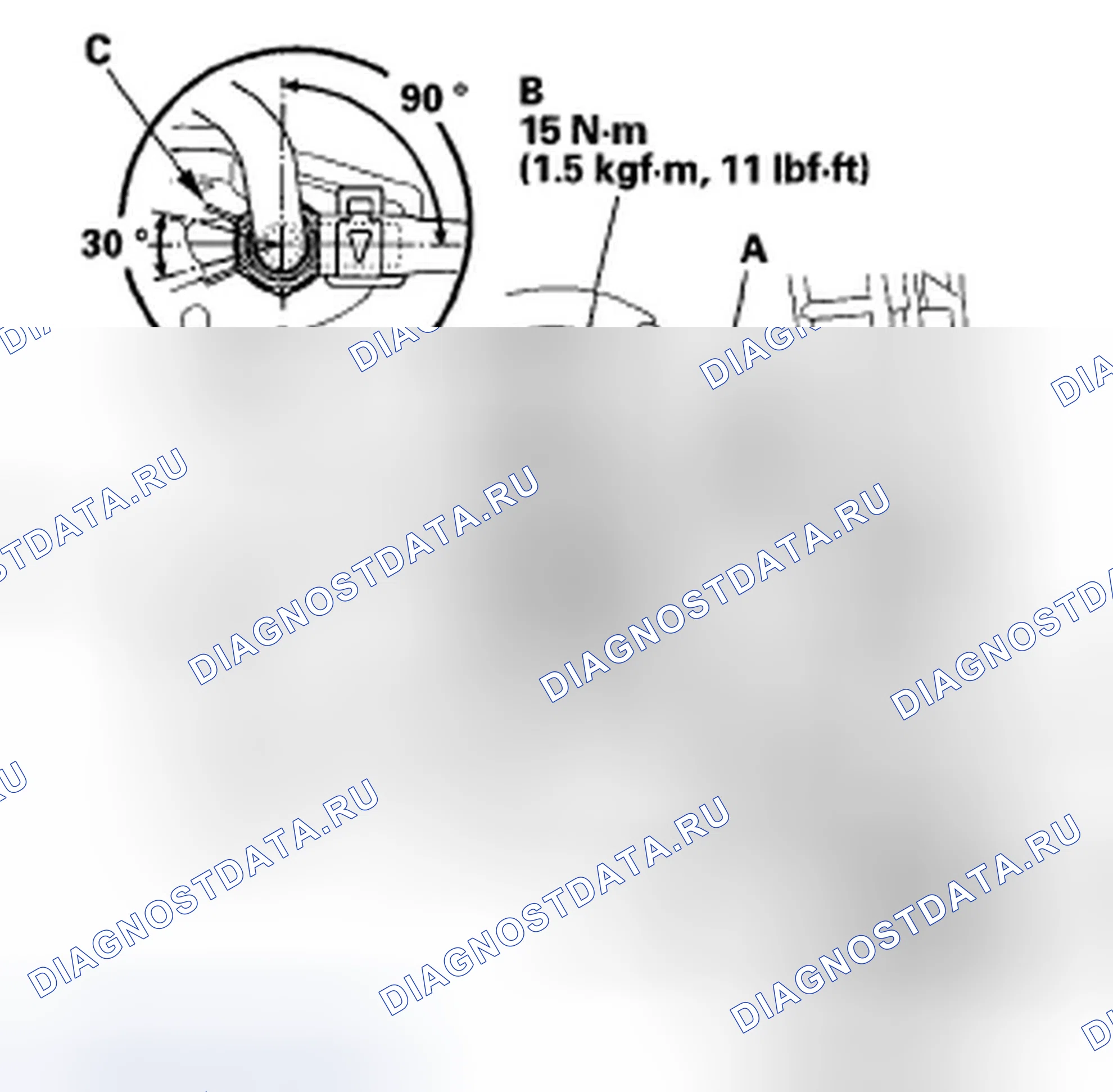 Рис. 23: Замена термоклапана управления байпасом всасываемого воздуха. Honda Element YH2 рестайлинг 2