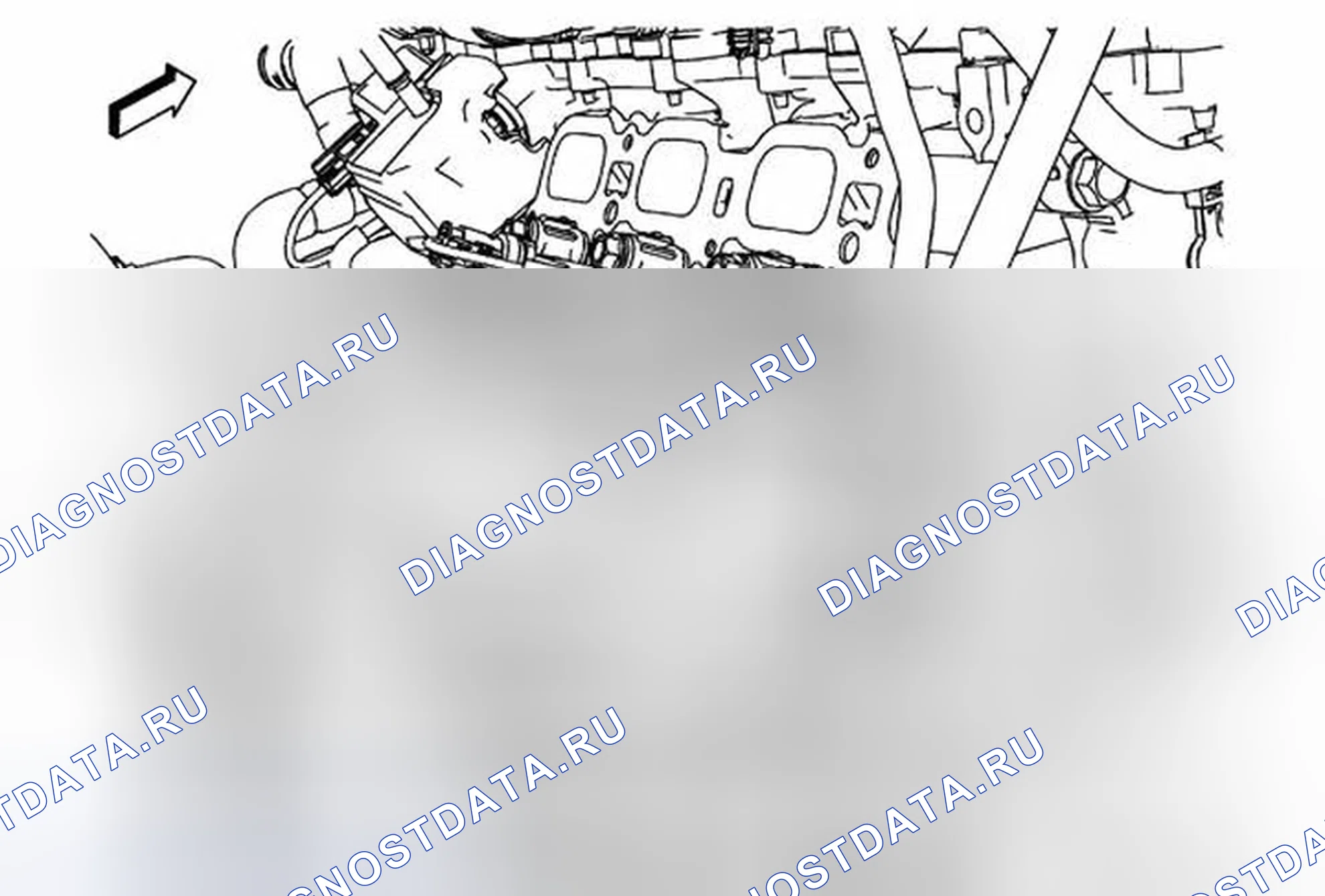 Рис. 84: Замена шумозащитного экрана топливопровода впрыска топлива. Chevrolet Malibu VIII рестайлинг