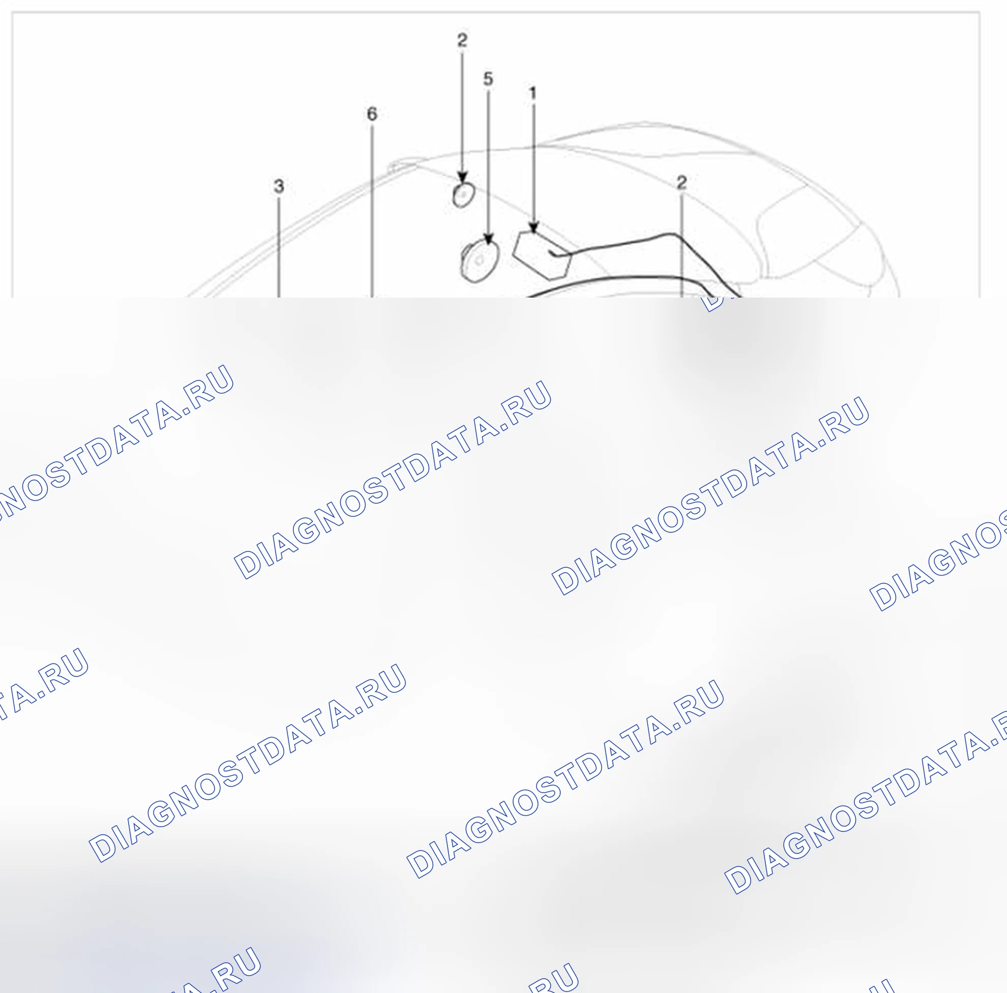 Рис. 1: Расположение компонентов. BMW 6 серия F06/F13/F12