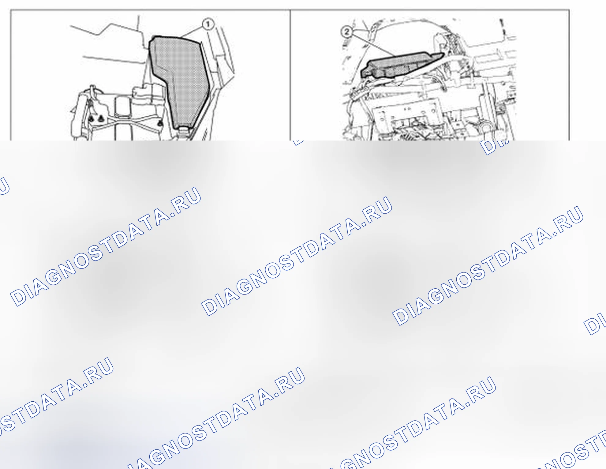 Рис. 38: Расположение компонентов. Nissan Altima L32