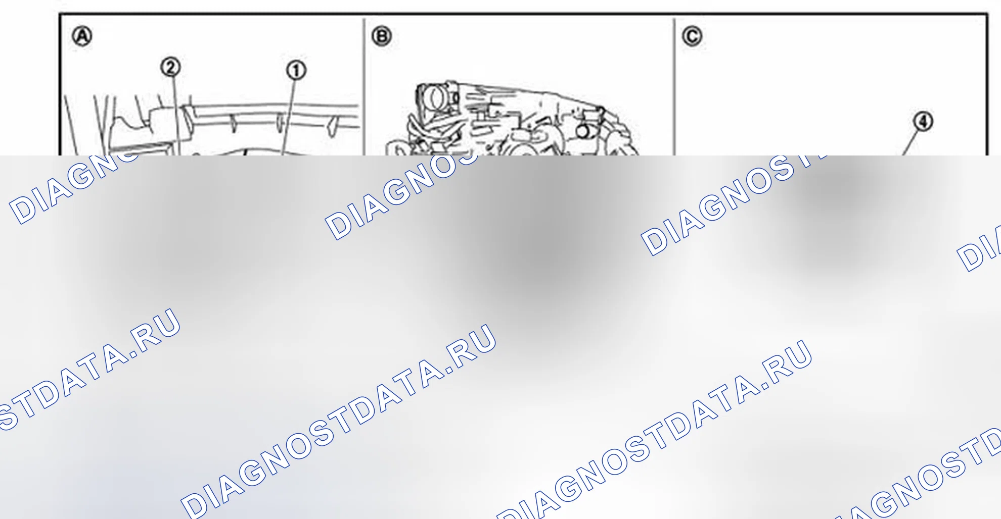Рис. 17: Расположение компонентов. Infiniti G37 IV рестайлинг