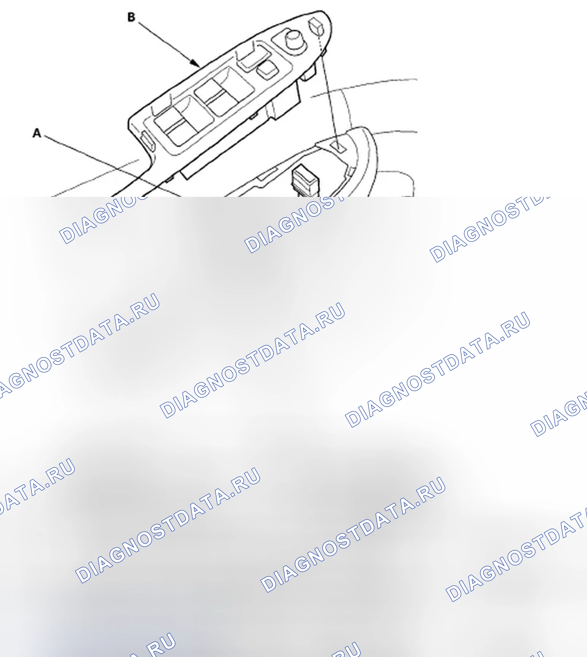 Рис. 5: Входной тест главного переключателя окна питания. Acura TSX I