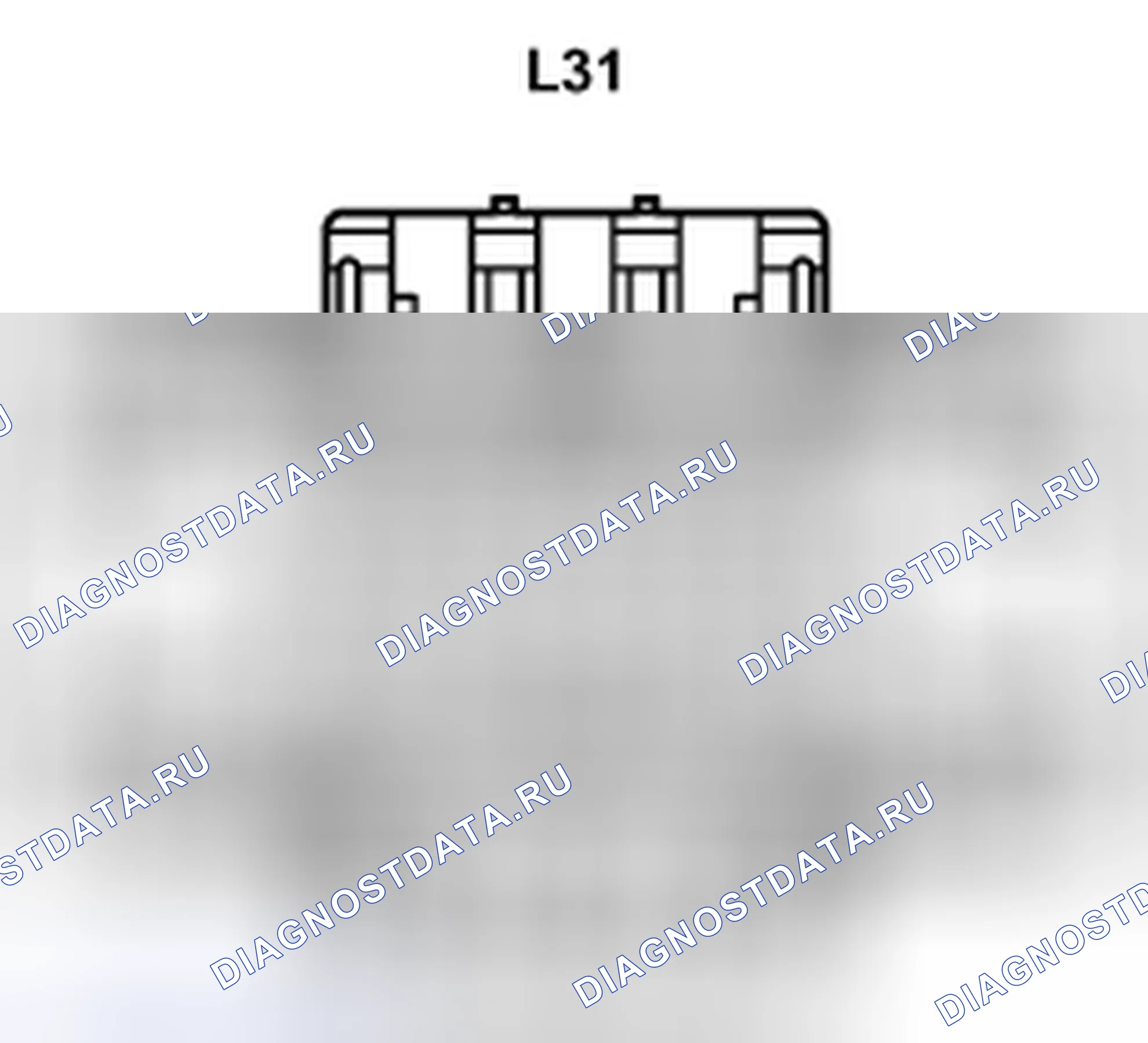 Рис. 537: Вид с торца разъема DLC3 (L31). Lexus LS IV