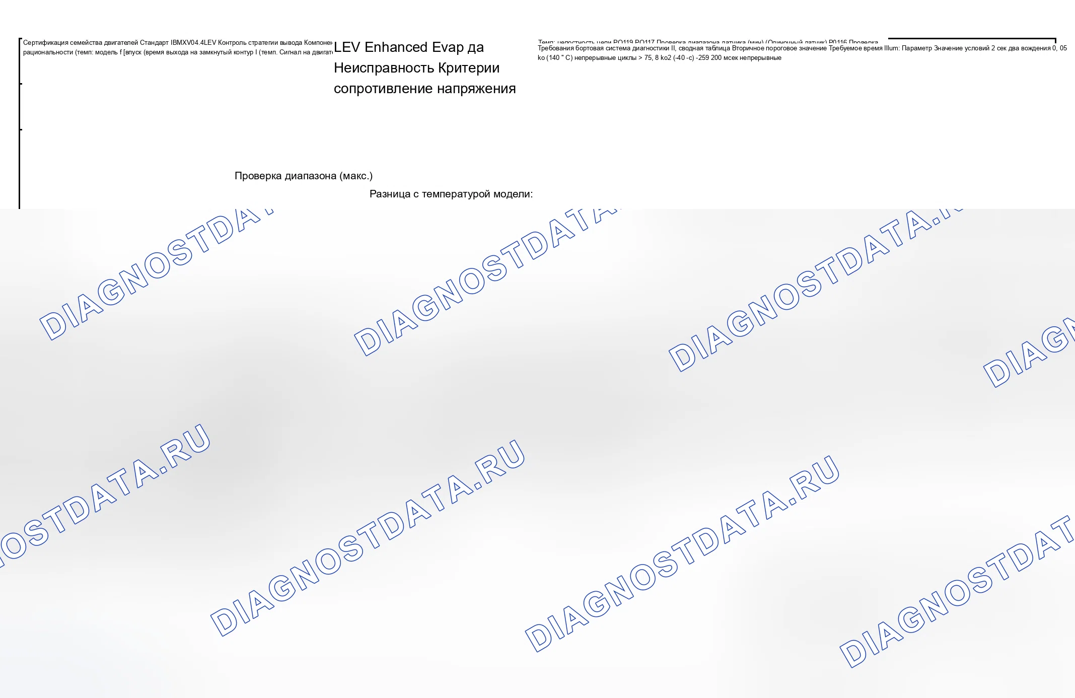 Рис. 214: Диаграмма расшифровка кода ошибки (тип двигателя: M62B44 LEV/испытательная группа: 1BMXV04.4LEV - 6 из 7). BMW X5 E53