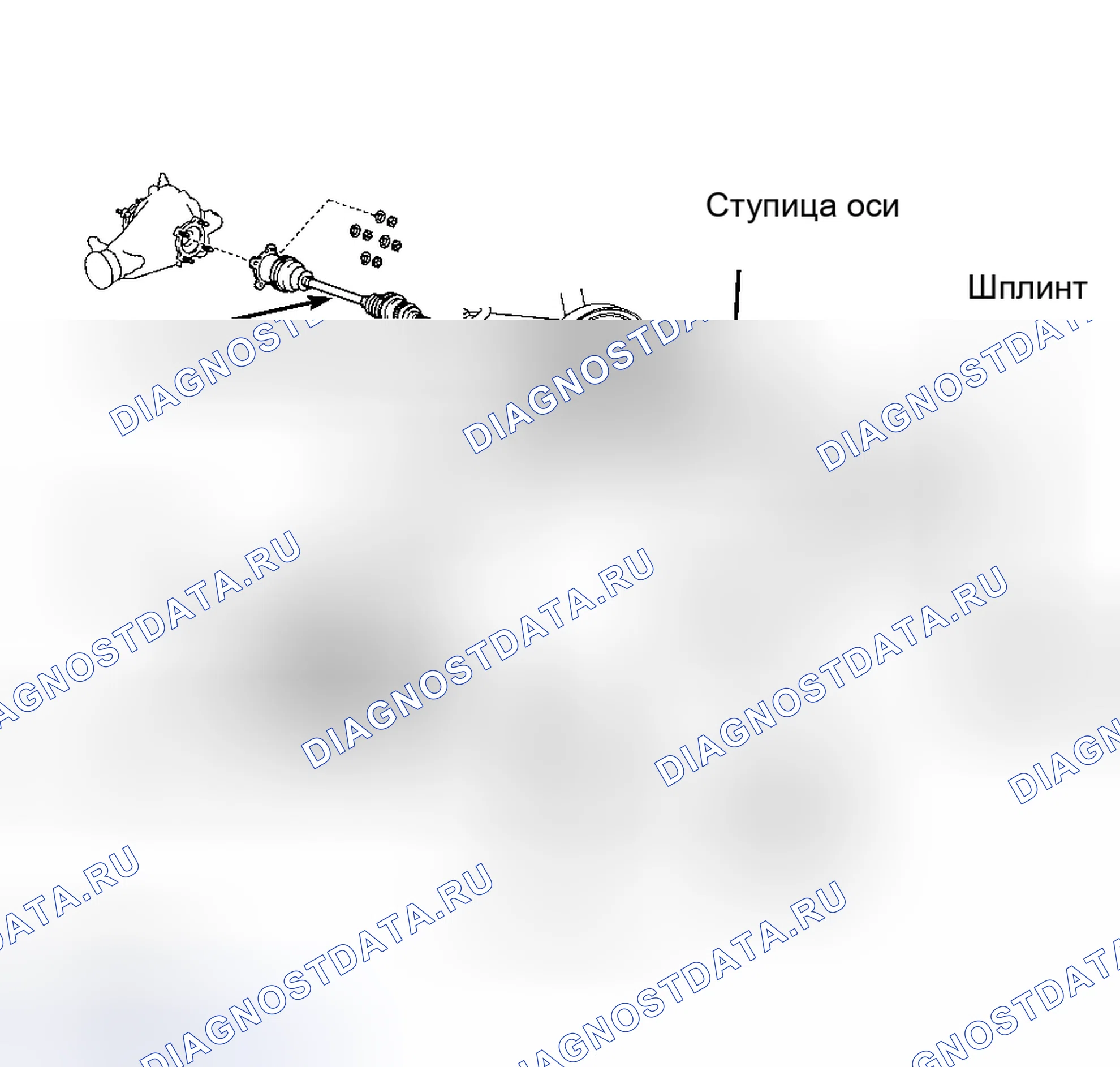 Рис. 11: Удаление (RAV4 4WD). Toyota RAV4 II