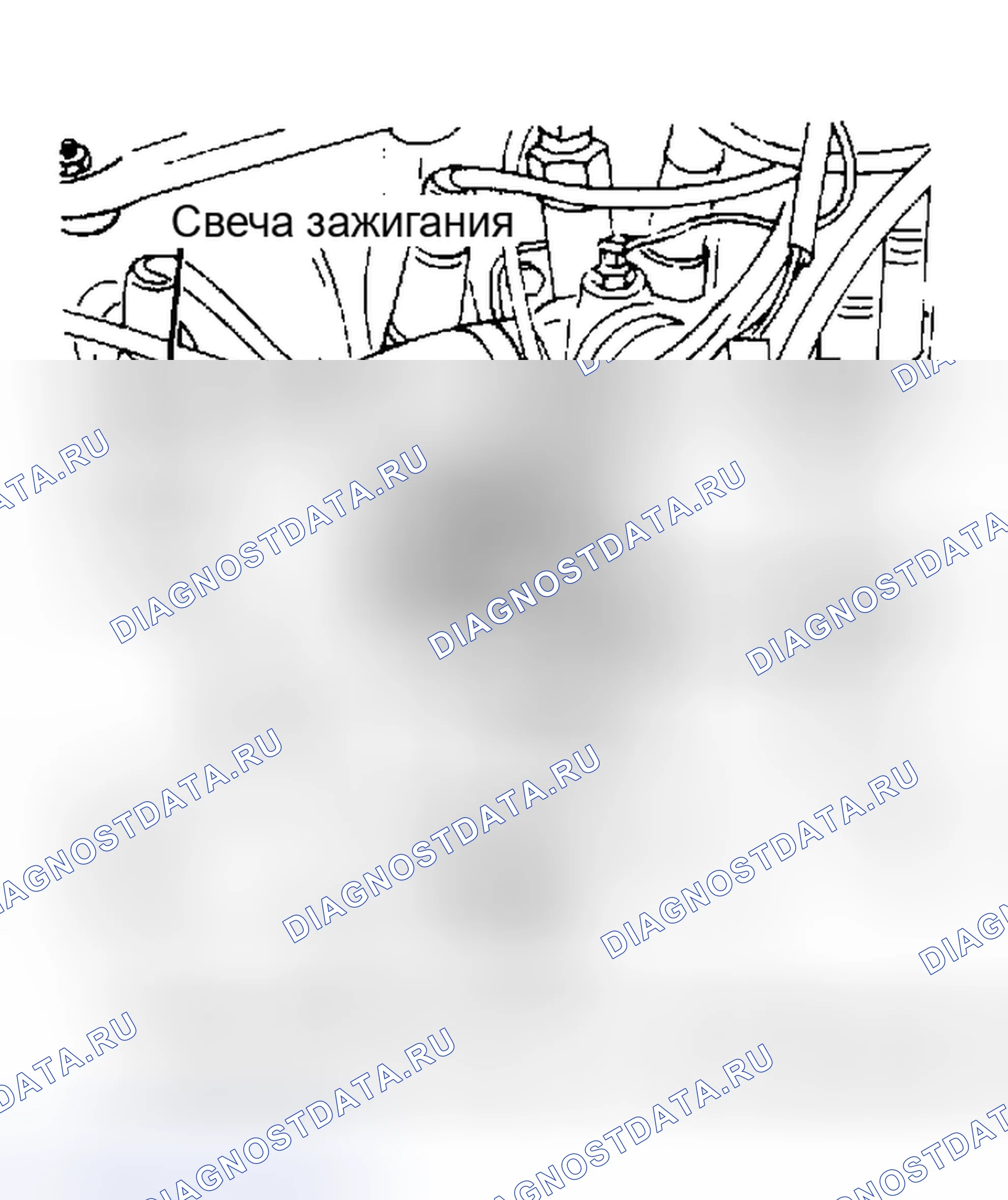Рис. 1: РАСПОЛОЖЕНИЕ КОДА ДВИГАТЕЛЯ. Volkswagen Fox G1