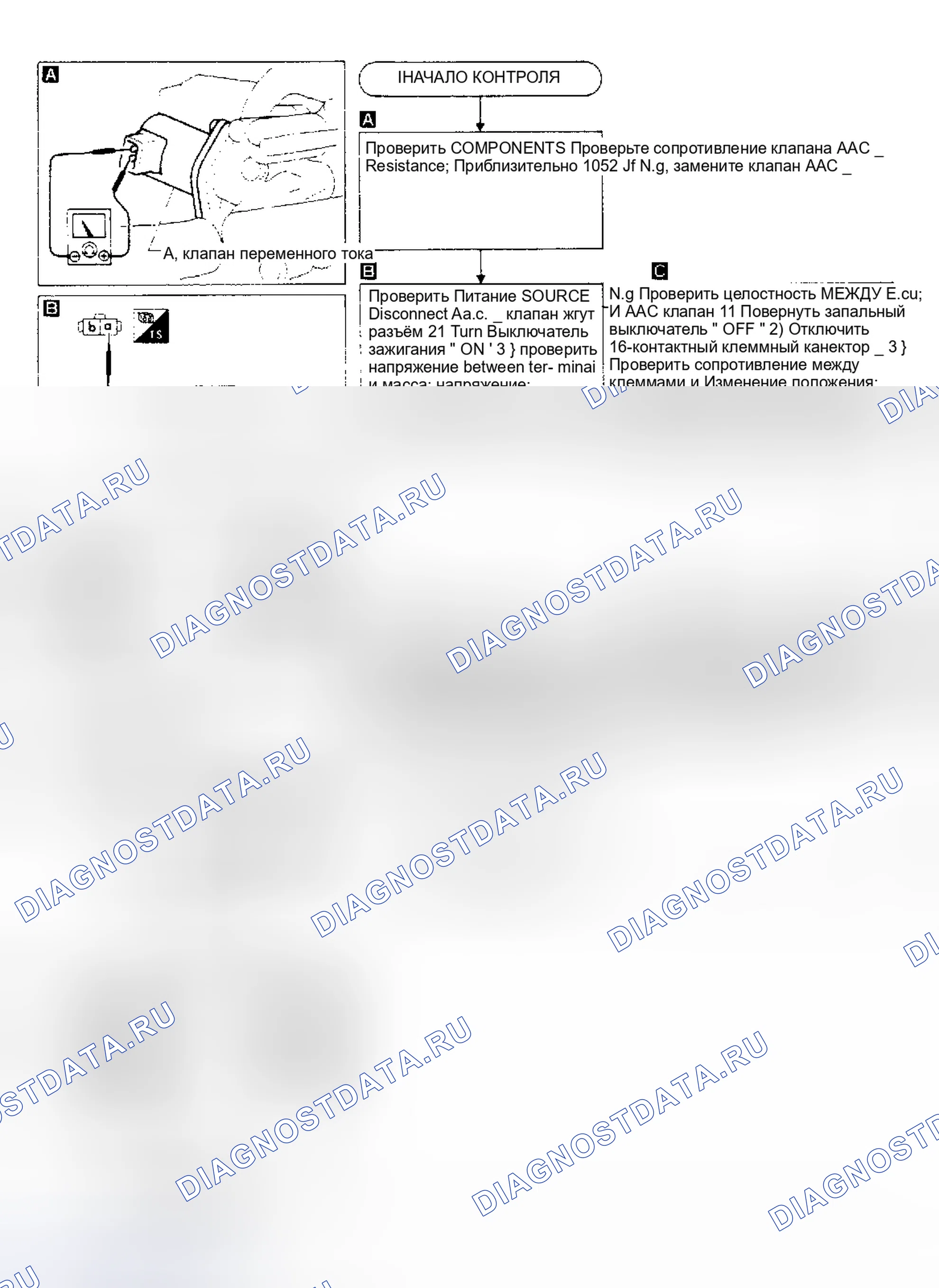 Рис. 55: Pulsar Nx SE Aux воздух Cont клапан (Non Self-Diag Item) проверка T. Nissan Pulsar N13