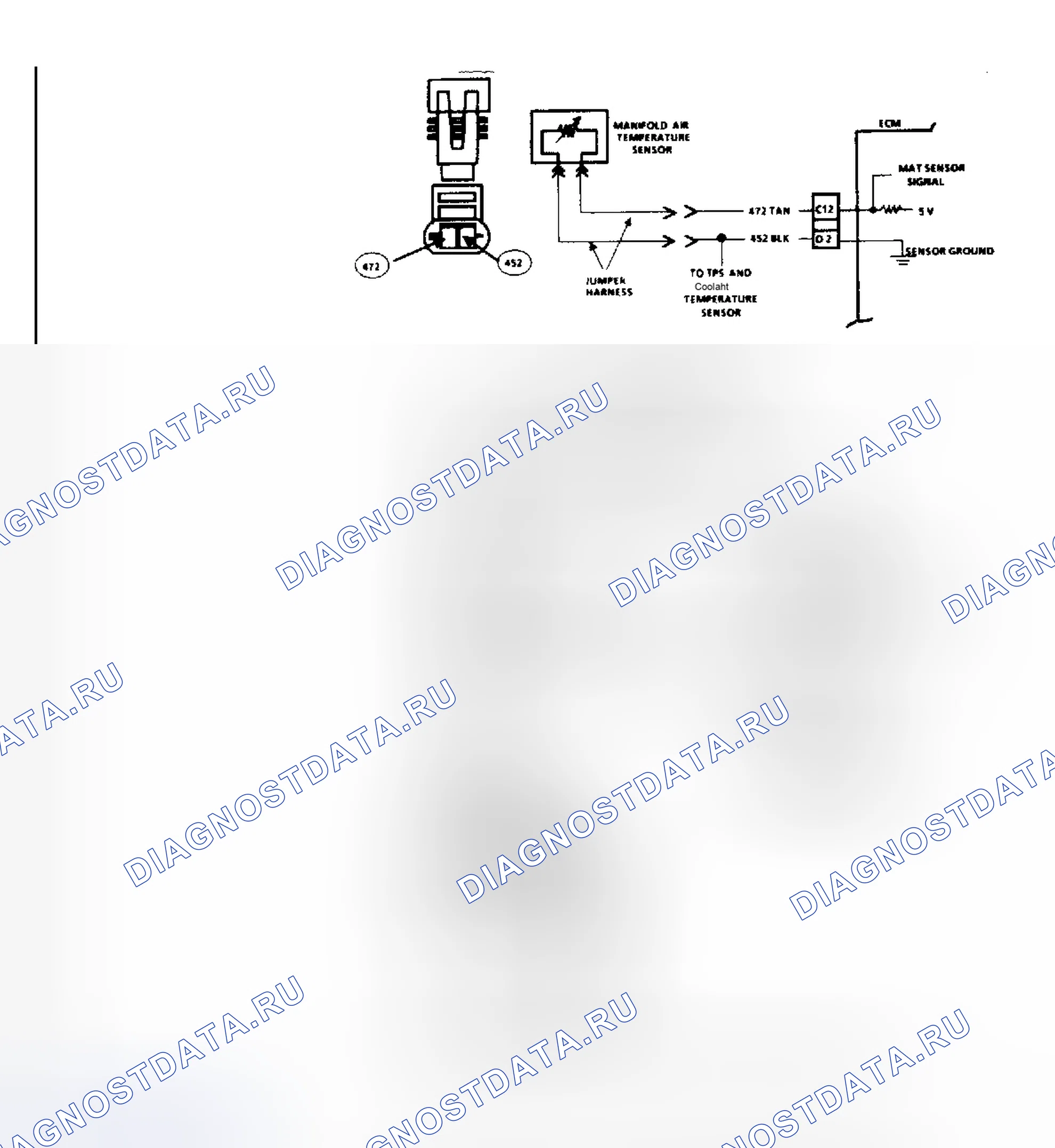 Рис. 178: Блок-схема кода 25 - Низкое напряжение датчика MAT 5.0/5.7L корпусов F/Y. Chevrolet Camaro III рестайлинг