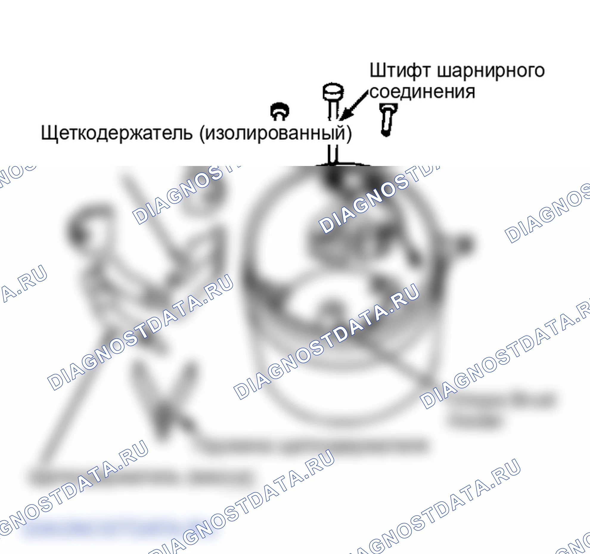 Рис. 2: Все модели (кроме 5MT стартер) Щеткодержатель и сборка При износе до 1 / 2 первоначальной длины заменить щетки.. GMC Vandura I