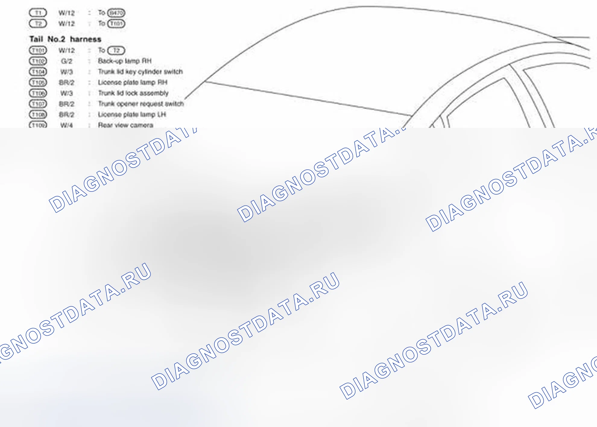 Рис. 41: ХВОСТОВАЯ ОБВЯЗКА. Infiniti M35 III рестайлинг