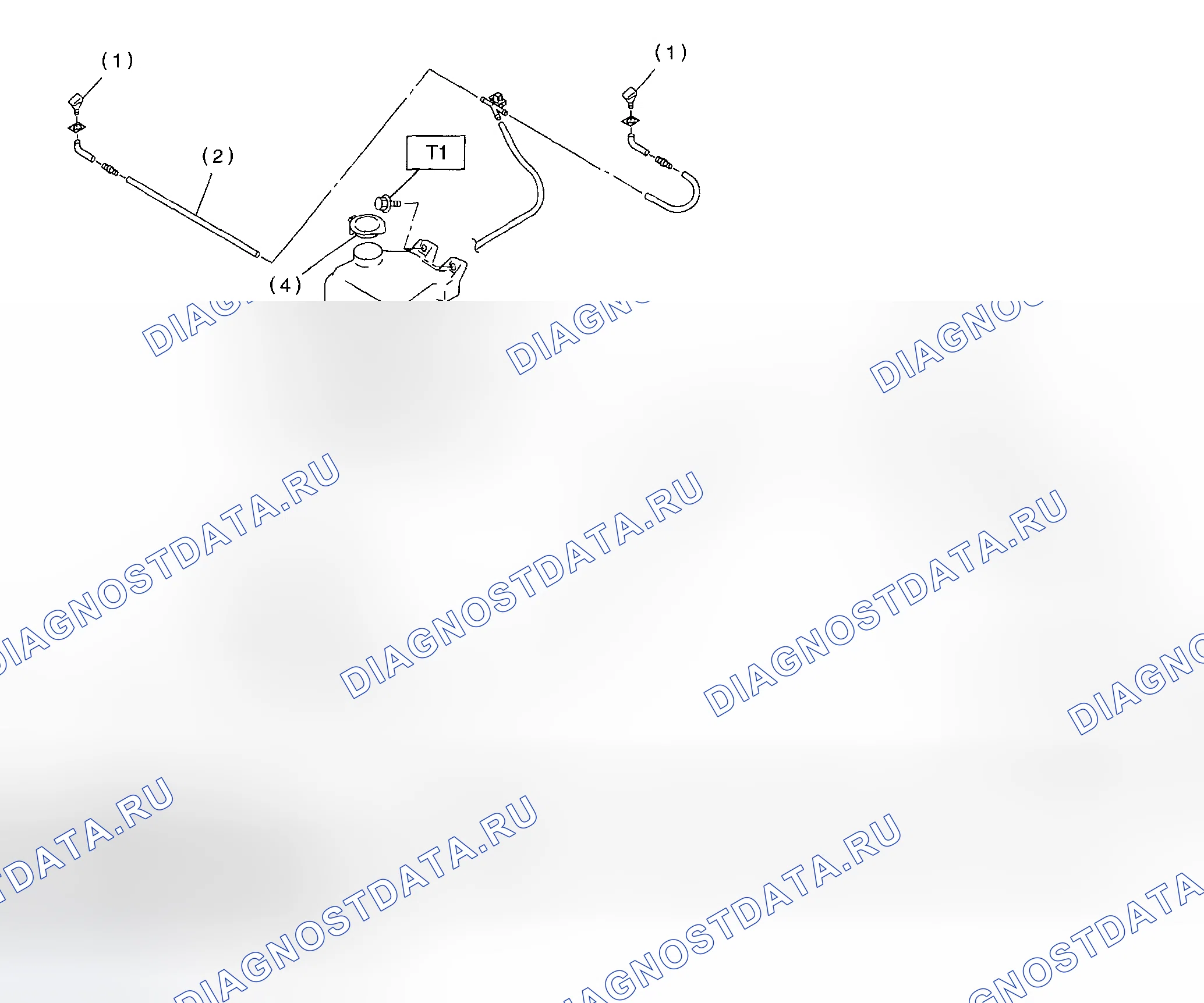 Рис. 4: ЕМКОСТЬ ПРОМЫВНОГО АППАРАТА. Subaru Impreza GD/GC/GG рестайлинг