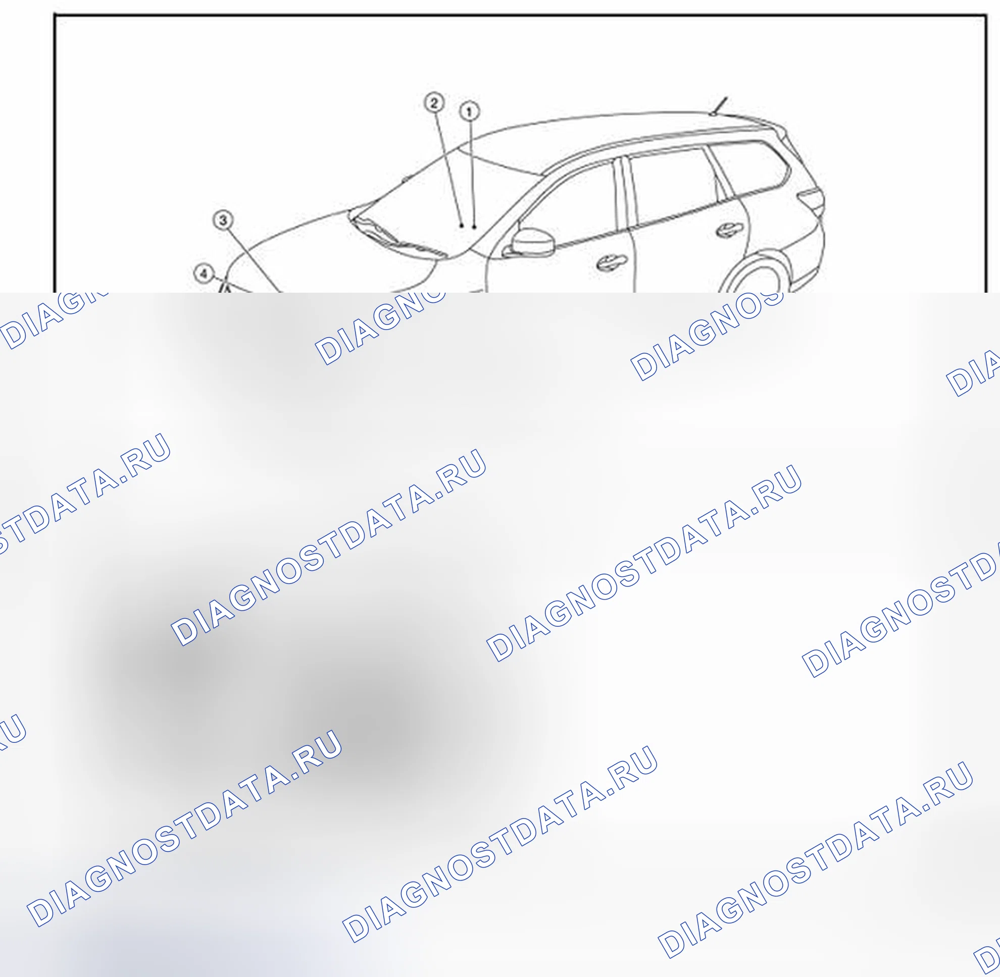 Рис. 97: Расположение компонентов. Nissan Pathfinder IV рестайлинг