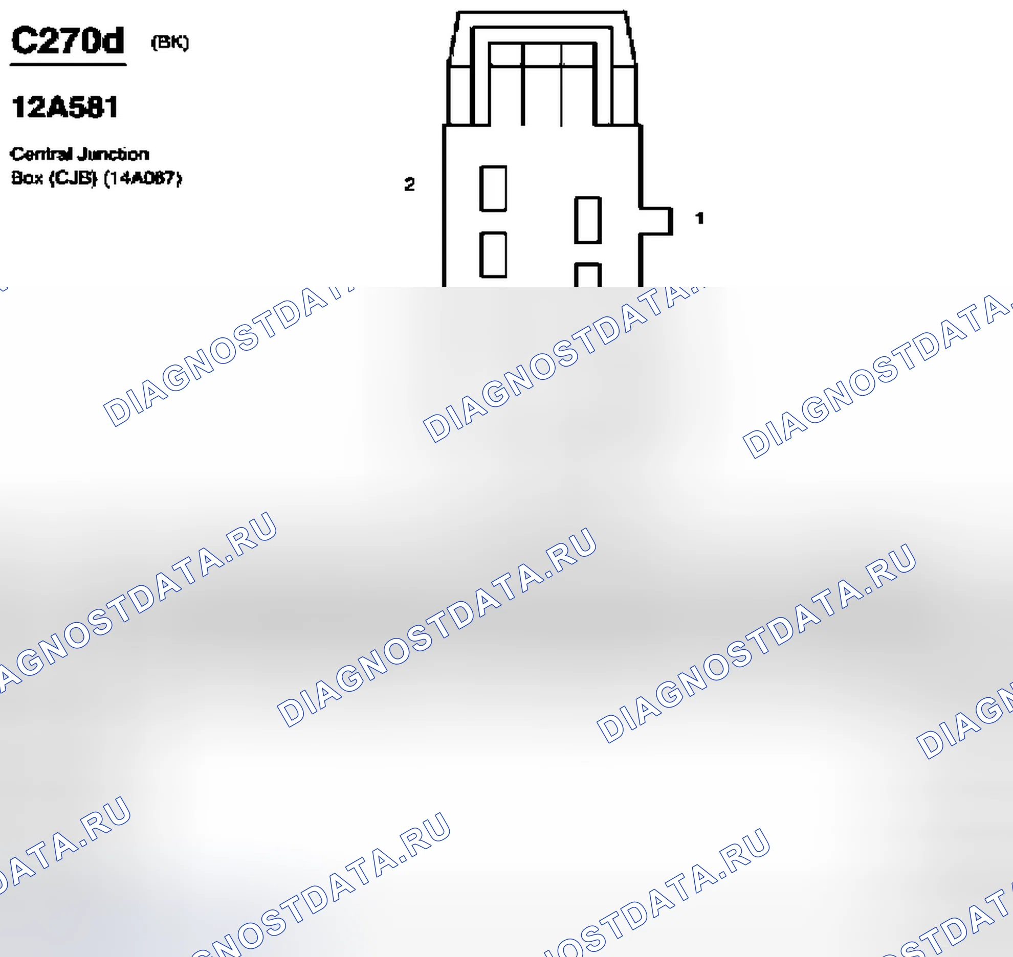 Рис. 535: Идентификация разъемов C270d и C270e. Ford Pickup F150 