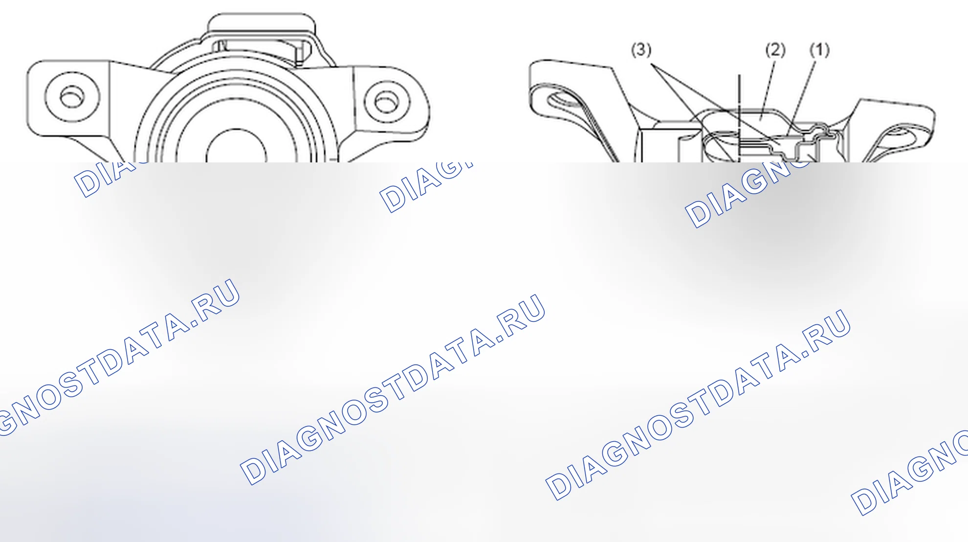 Рис. 842: Монтаж двигателя. Subaru Legacy BM/BR