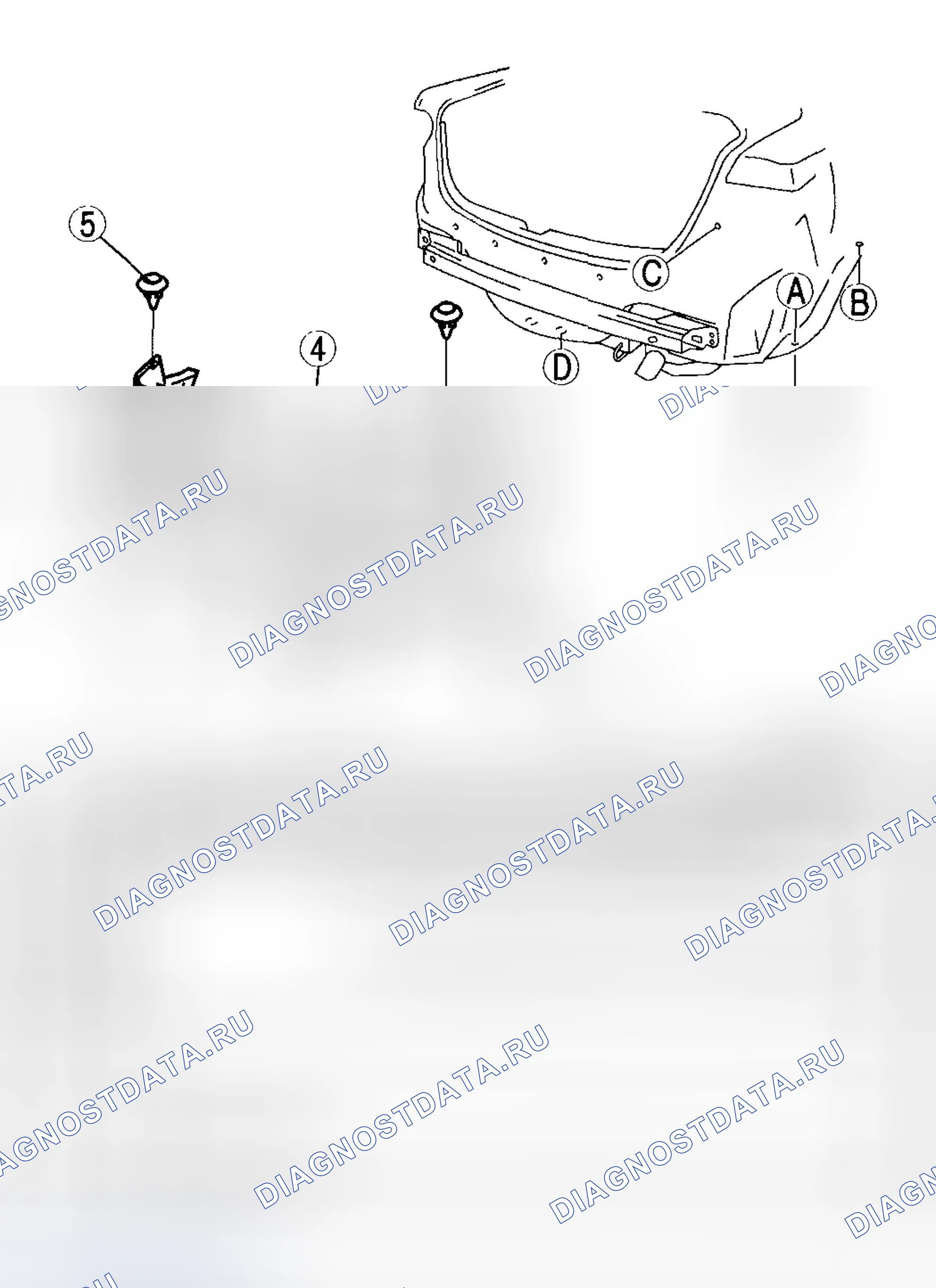 Рис. 22: ДЕМОНТАЖ / МОНТАЖ ЗАДНЕГО БАМПЕРА. Mazda 6 GH рестайлинг