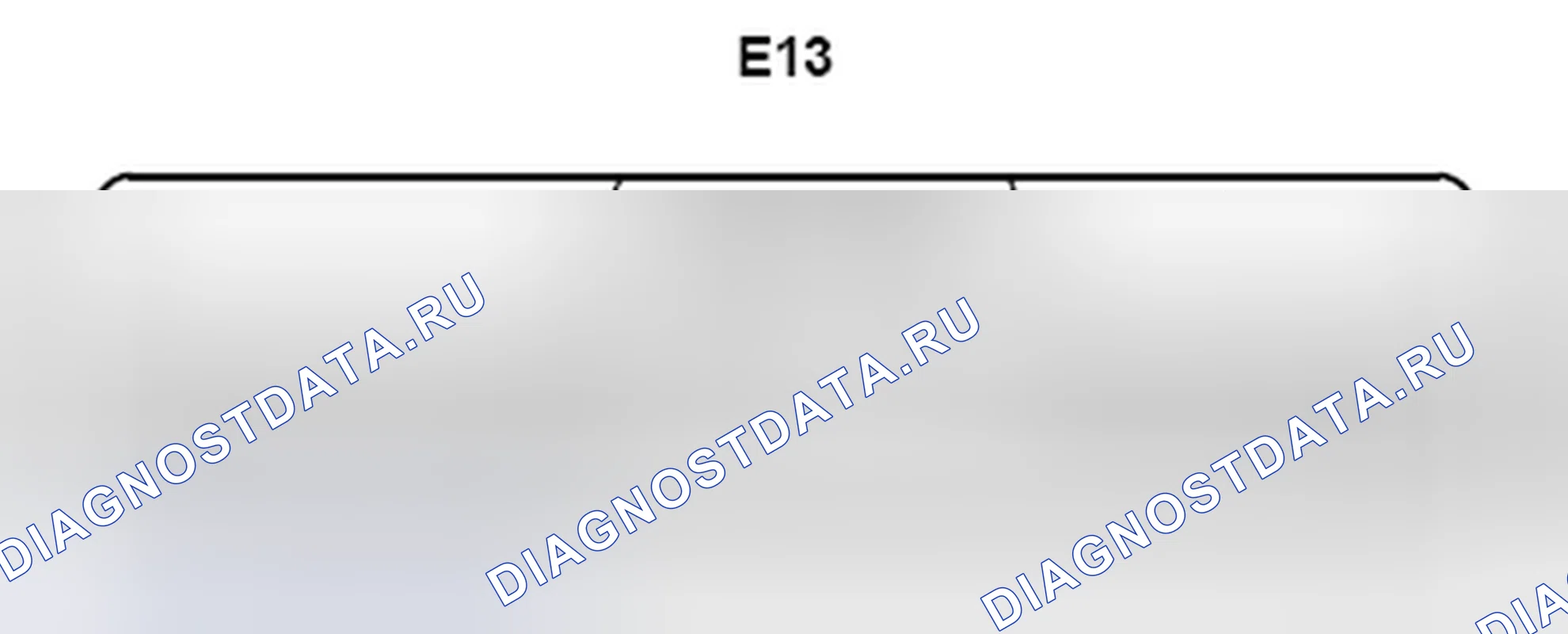 Рис. 503: Вид с торца разъема ECU для сертификации (E13). Lexus ES XV40
