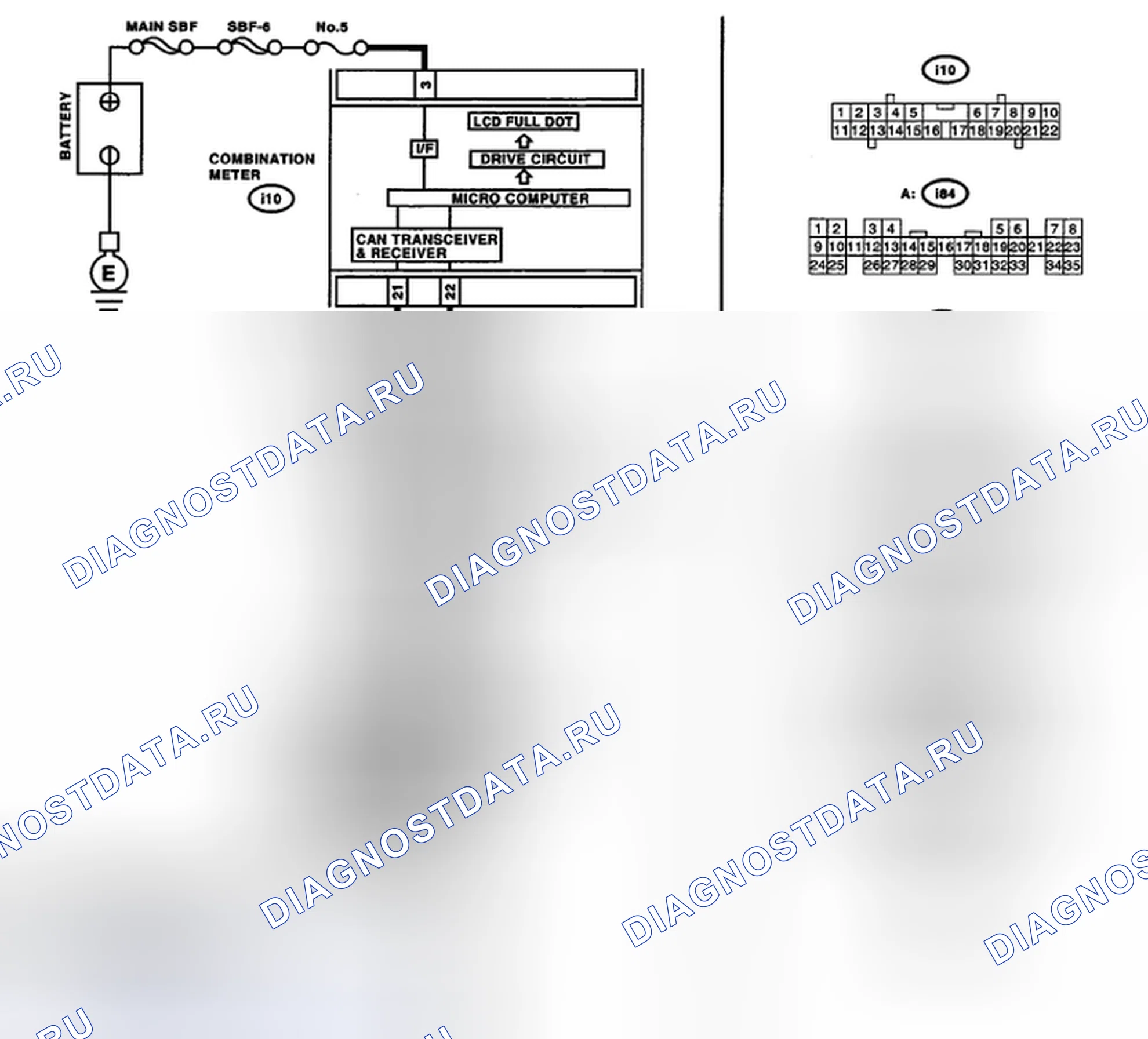 Рис. 295: электросхема. Subaru Legacy BL/BP рестайлинг