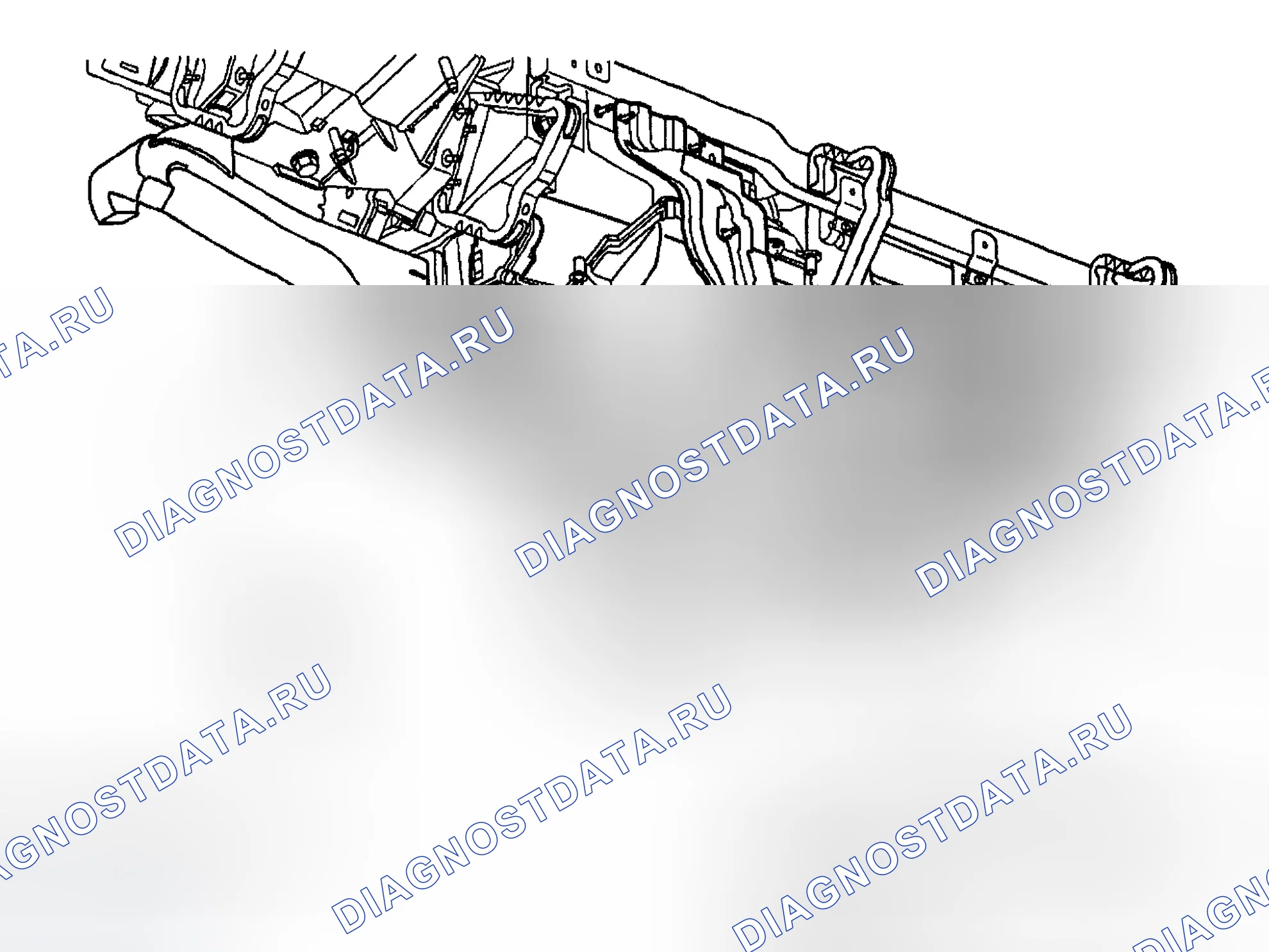 Рис. 216: Несущая панель приборов. Chevrolet TrailBlazer I
