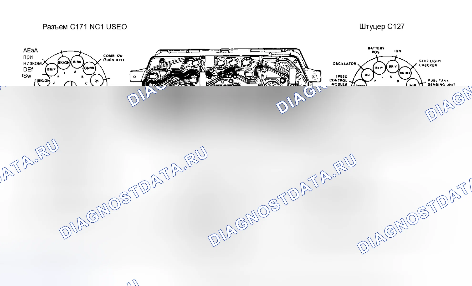 Рис. 1: ИСПЫТАНИЕ БЛОКА ОТПРАВКИ ТОПЛИВОМЕРА. Ford Festiva I