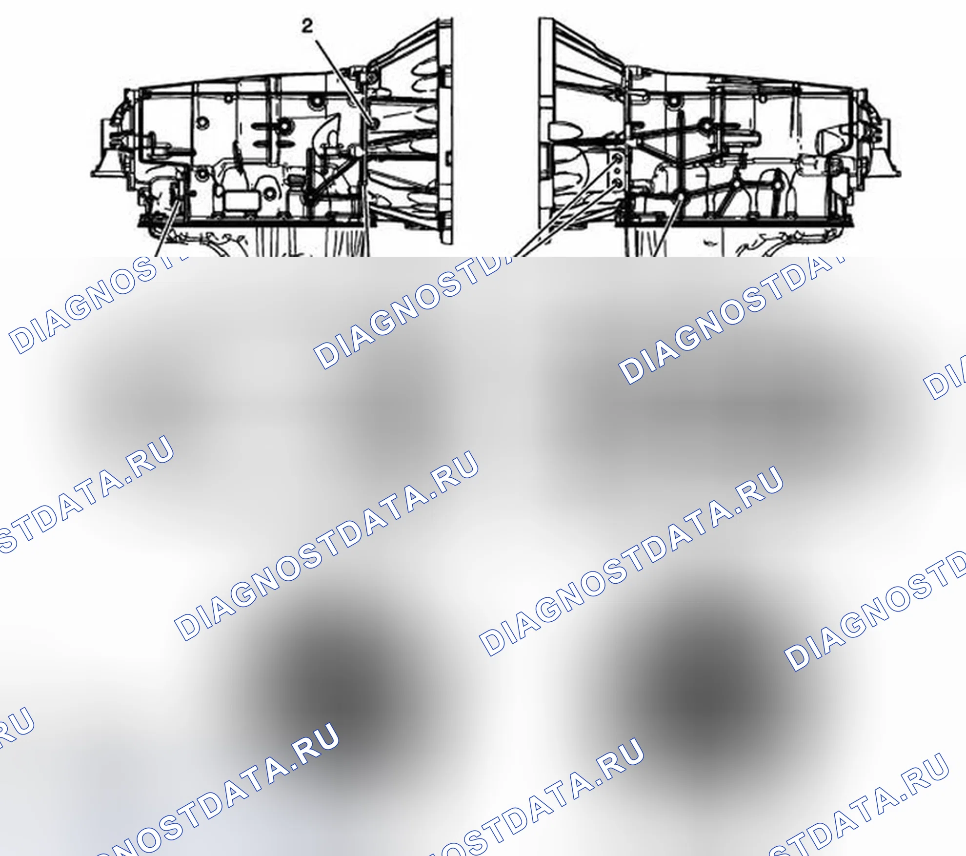 Рис. 37: Точки контроля утечек. Cadillac ATS I