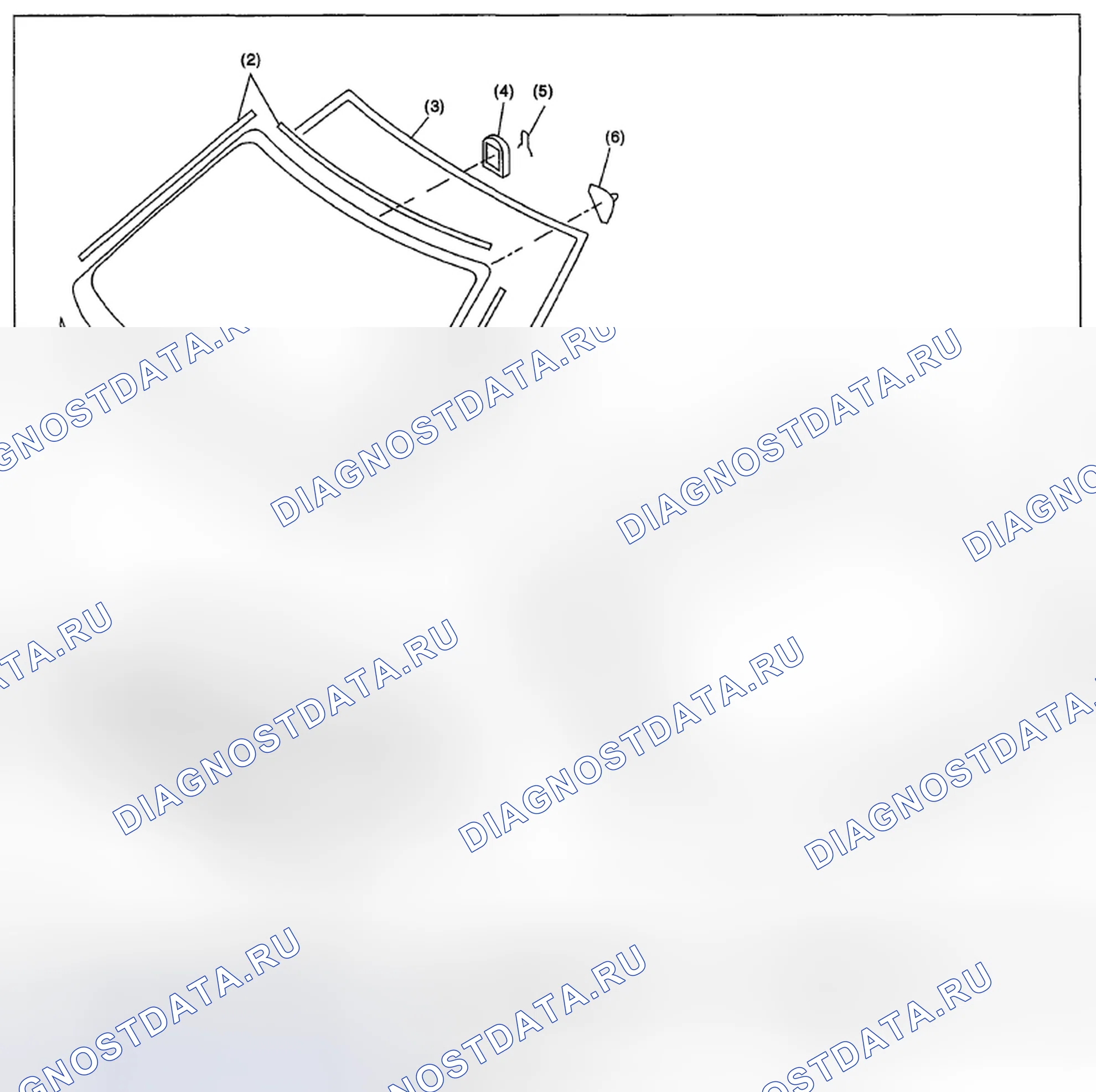 Рис. 65: НЕПОДВИЖНОЕ СТЕКЛО (4-ДВЕРНАЯ МОДЕЛЬ). Subaru Impreza WRX STI GR