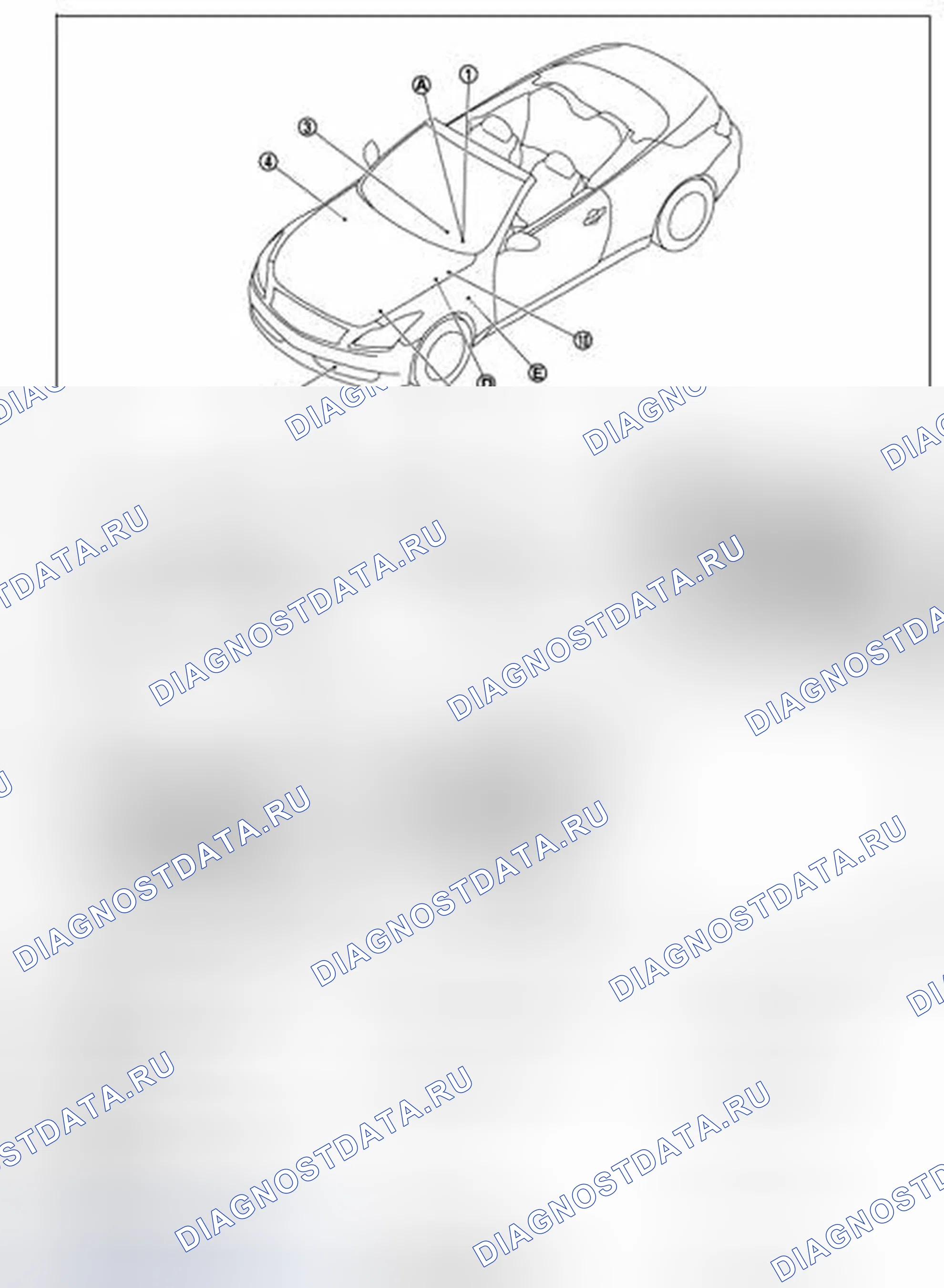 Рис. 37: Расположение компонентов. Infiniti G37 IV рестайлинг