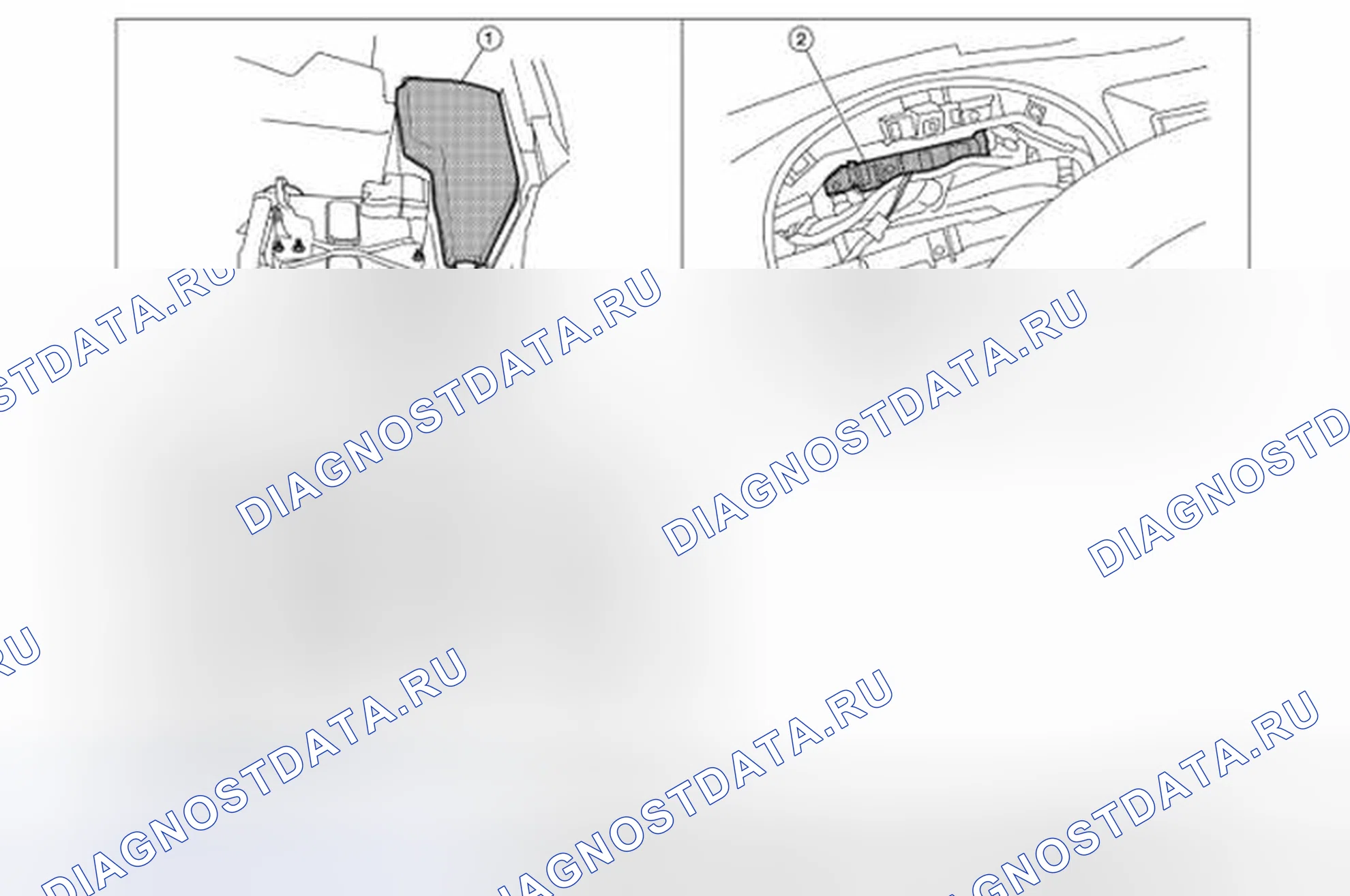 Рис. 16: Расположение компонентов. Honda Passport I