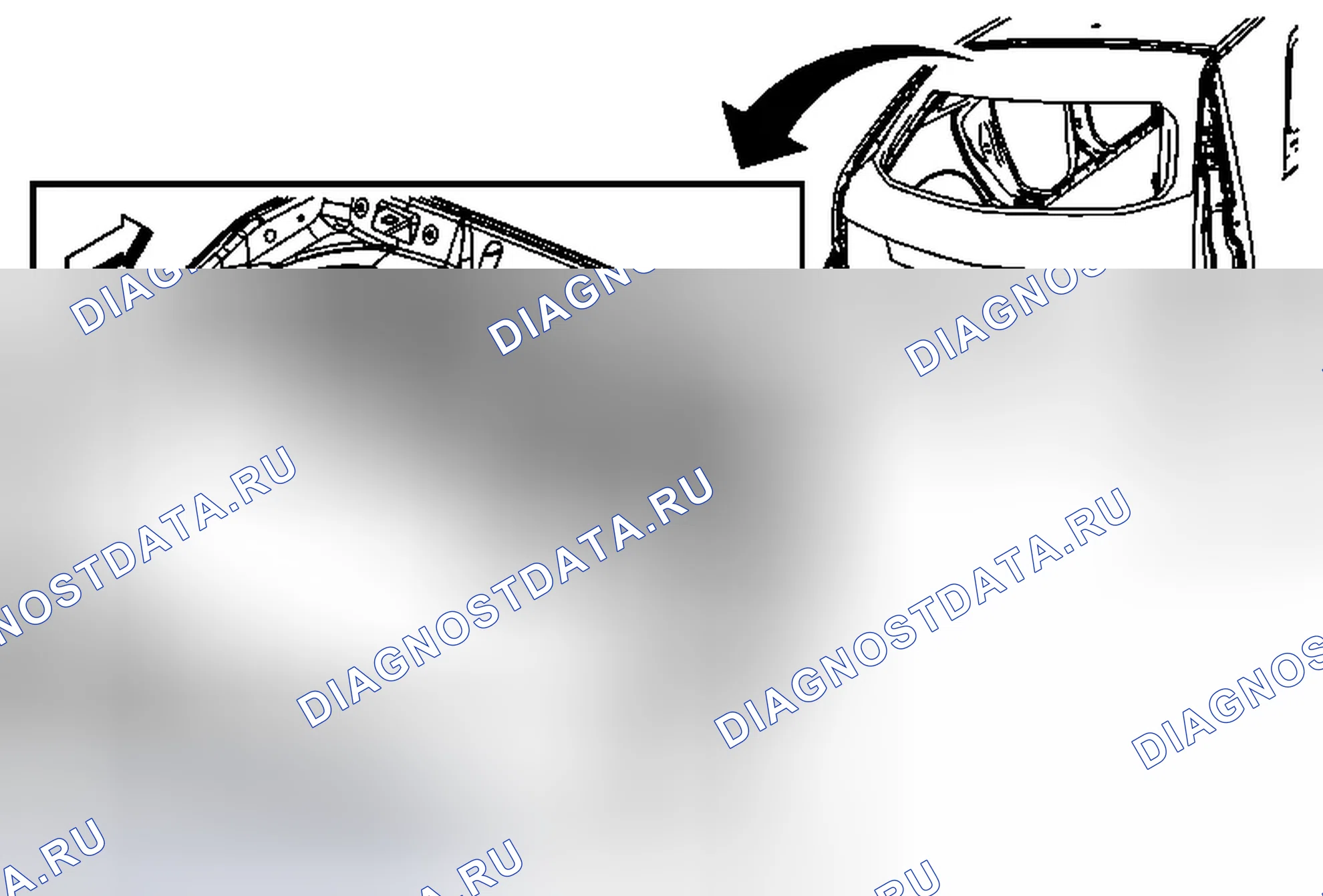 Рис. 32: Замена радиоантенного модуля (вагон). Cadillac CTS II
