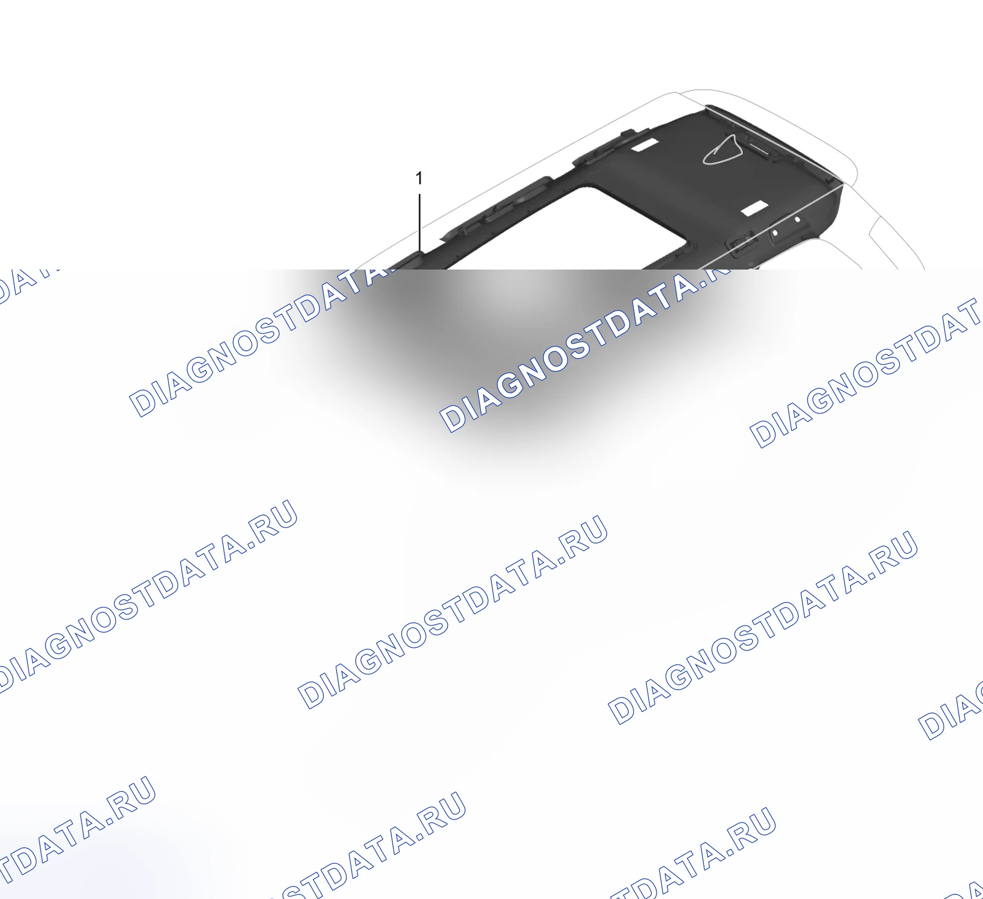 Схема расположения внутренней защиты верхней крышки — Haval H9. Haval H9 I рестайлинг