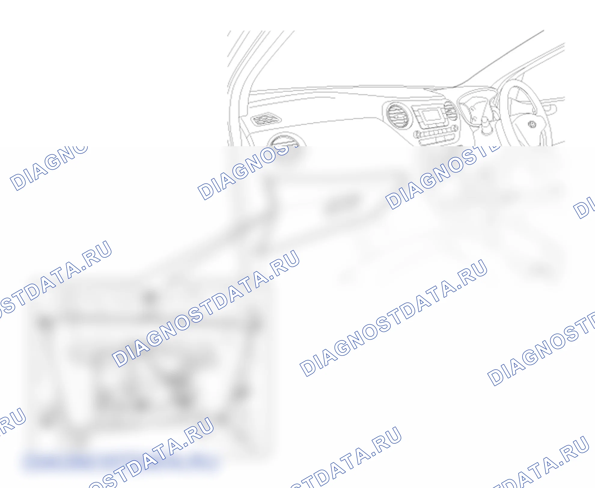 Расположение деталей корпуса перчаточного ящика. Hyundai GRAND i10/Xcent BA