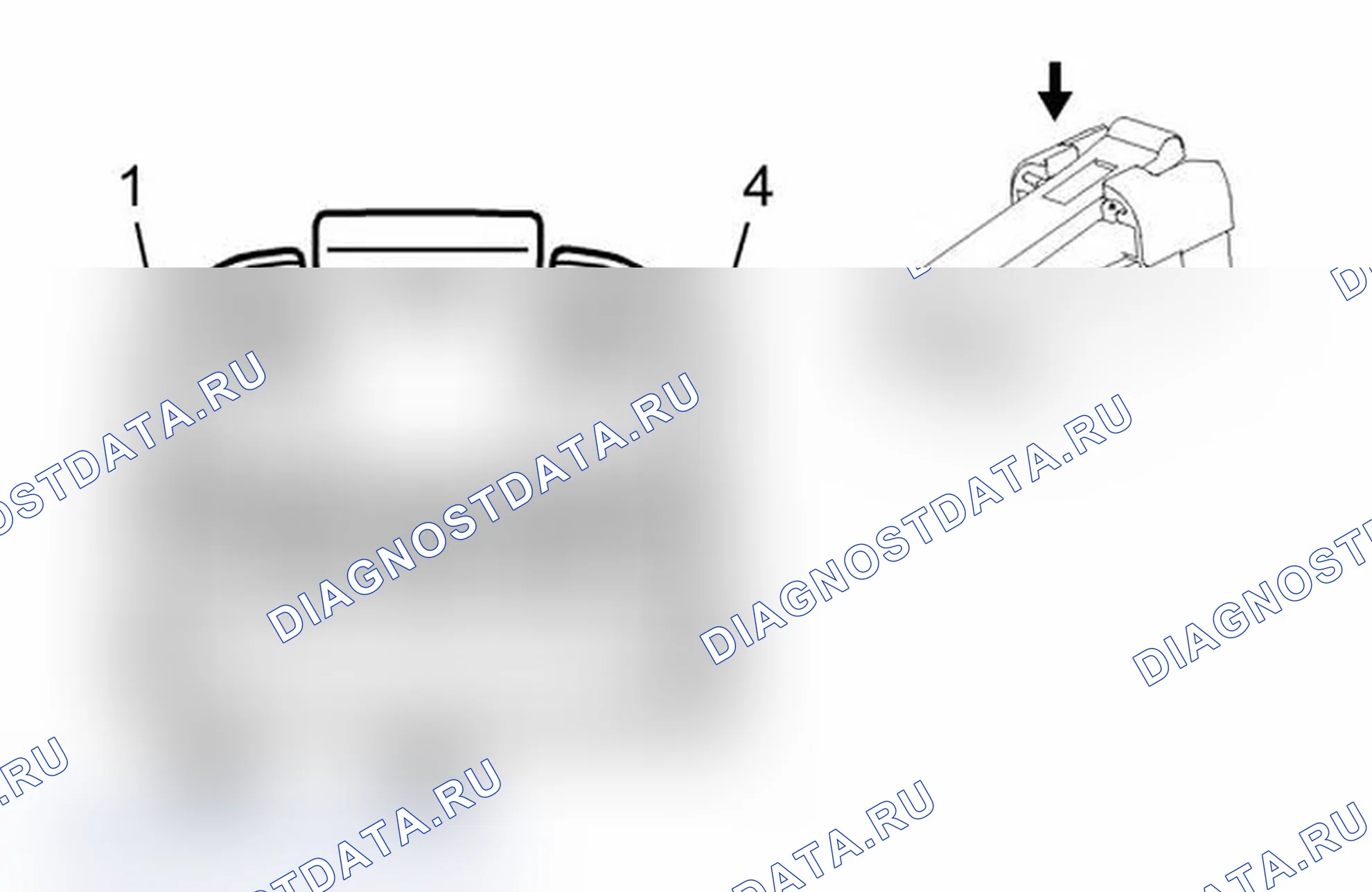 Рис. 504: Переключатель рулевого колеса - правый (UK3). Chevrolet Tahoe III
