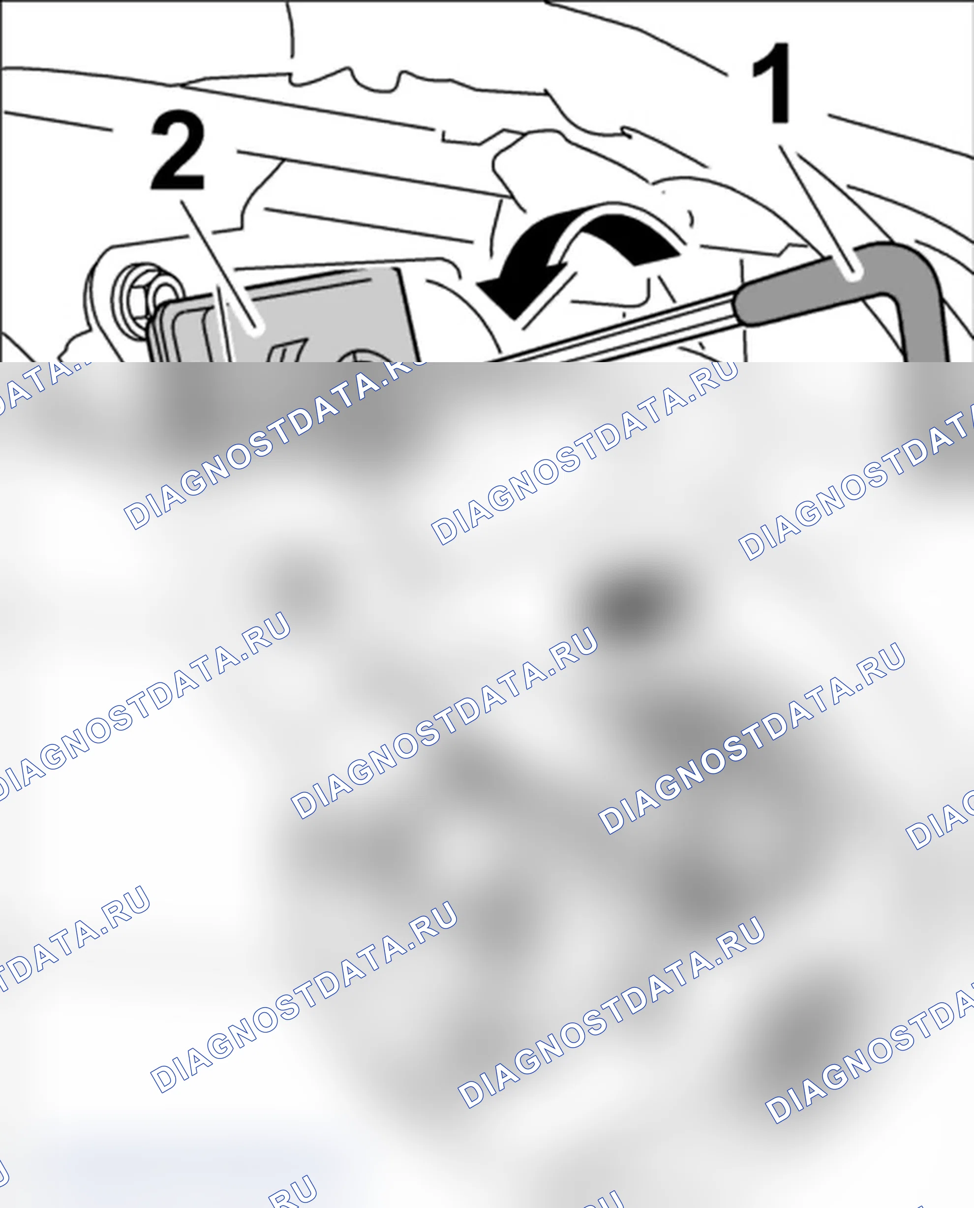 Рис. 3: Ремонт привода крышки отсека с откидной крышкой. Porsche 911 GT3 997
