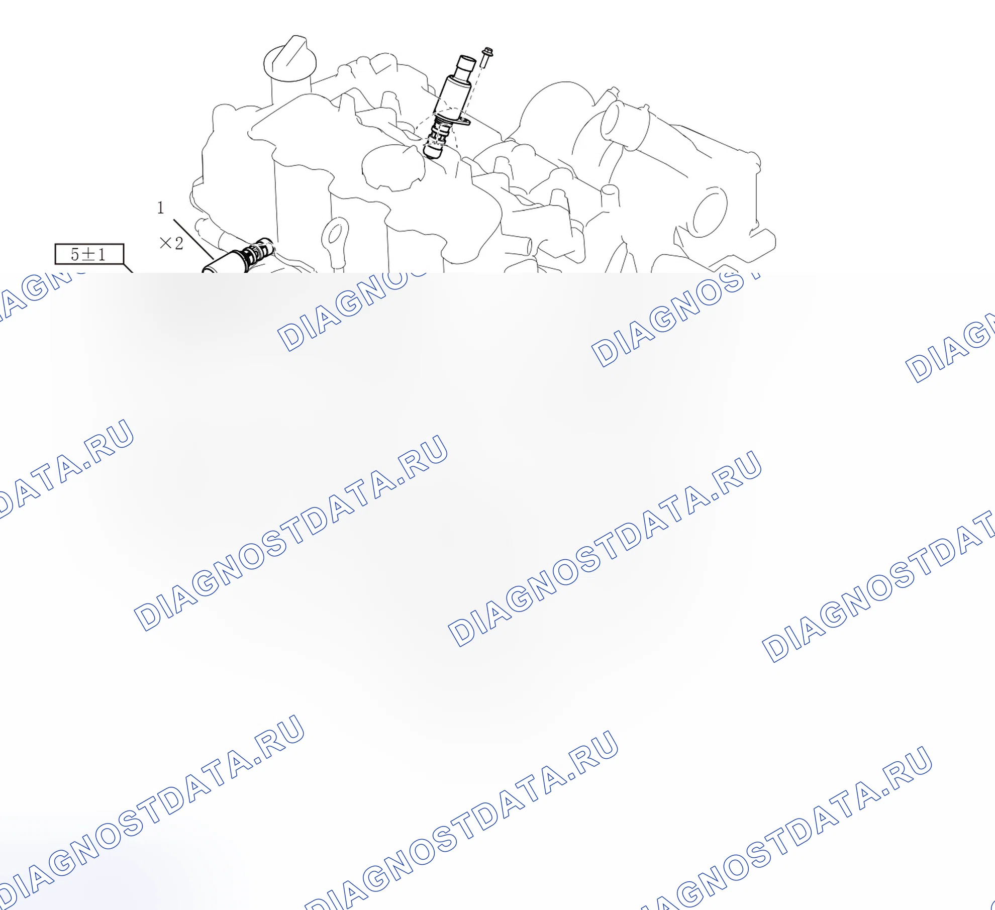 Схема расположения регулирующего клапана VVT — Haval F7X. Haval F7x I